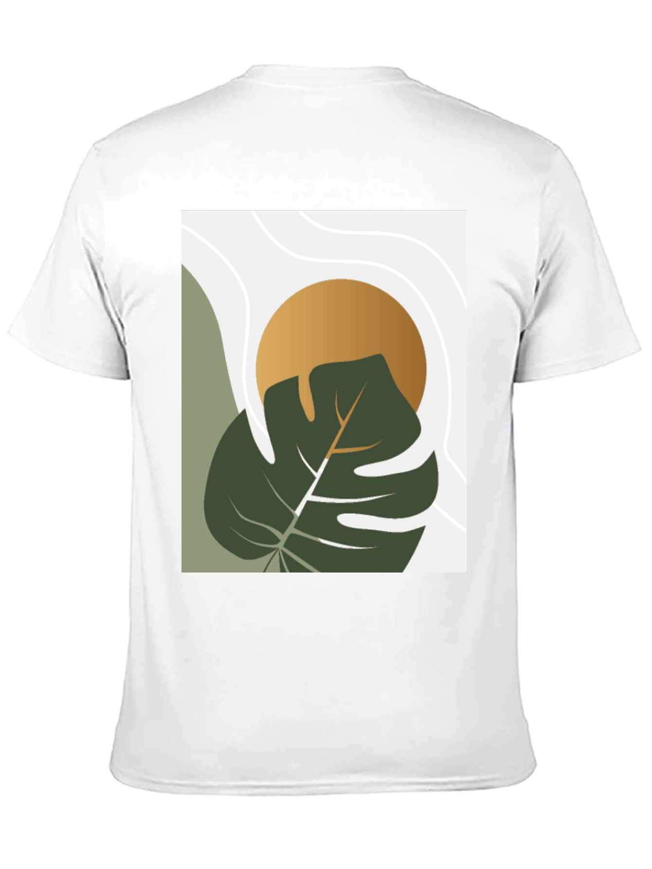 Botanical Monstera Graphic Tee - Modern Art Shirt