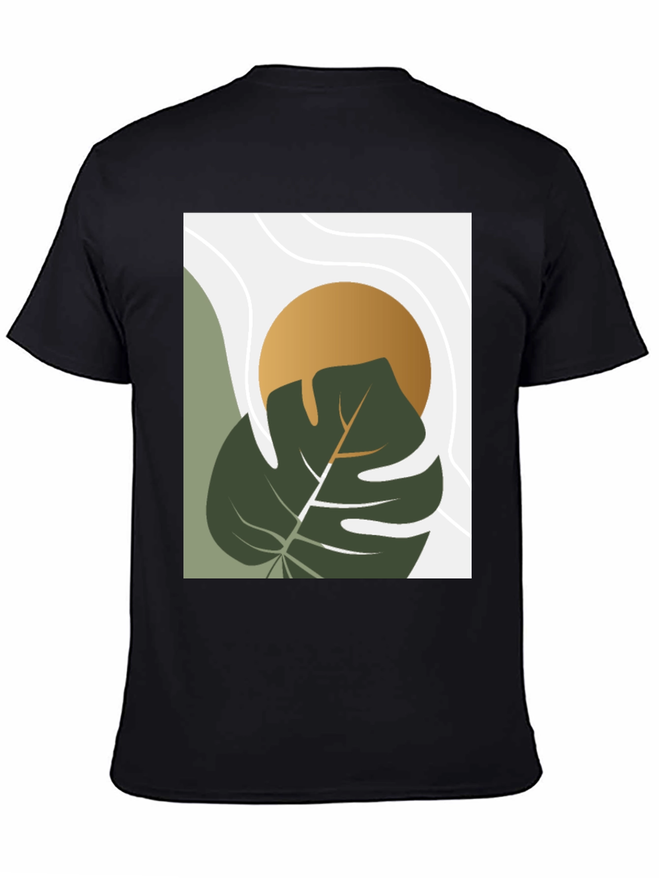 Botanical Monstera Graphic Tee - Modern Art Shirt
