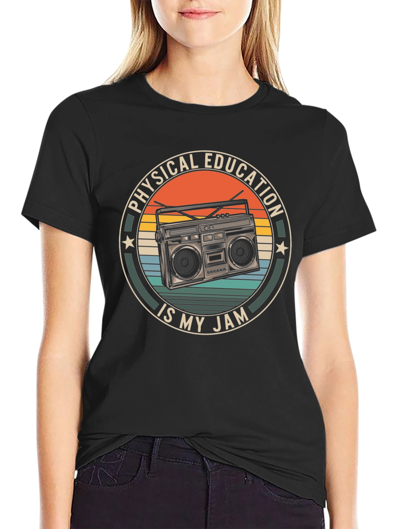 Physical Education is My Jam Retro Boombox T-Shirt