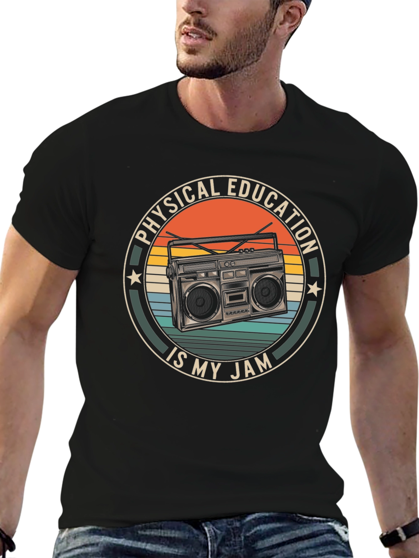 Physical Education is My Jam Retro Boombox T-Shirt