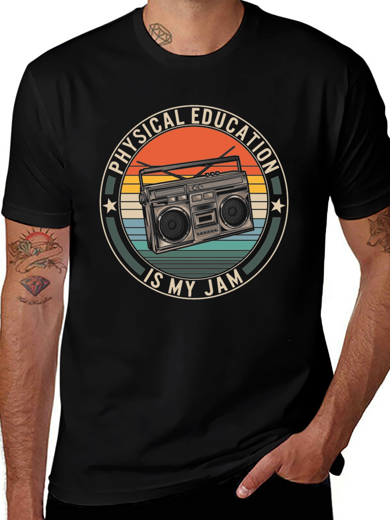 Physical Education is My Jam Retro Boombox T-Shirt