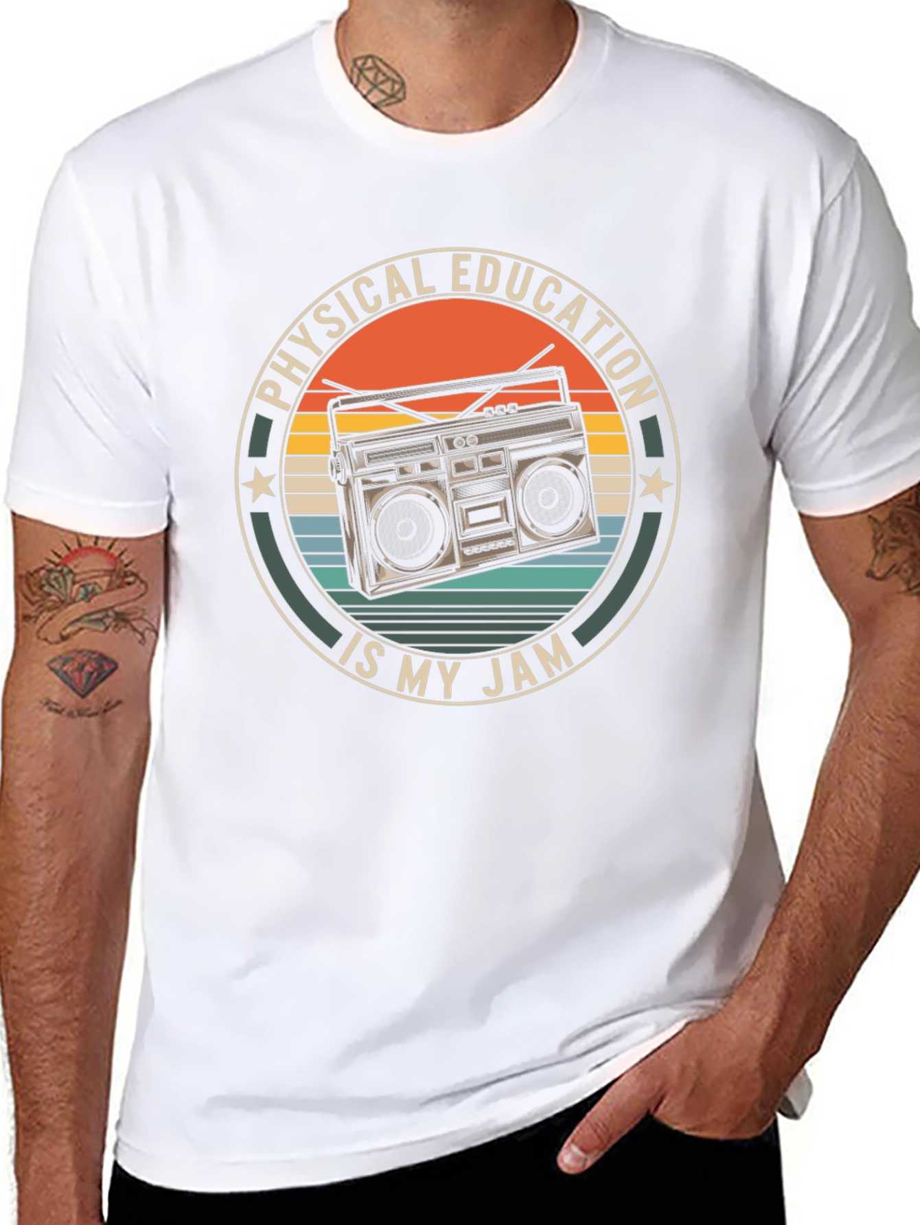 Physical Education is My Jam Retro Boombox T-Shirt