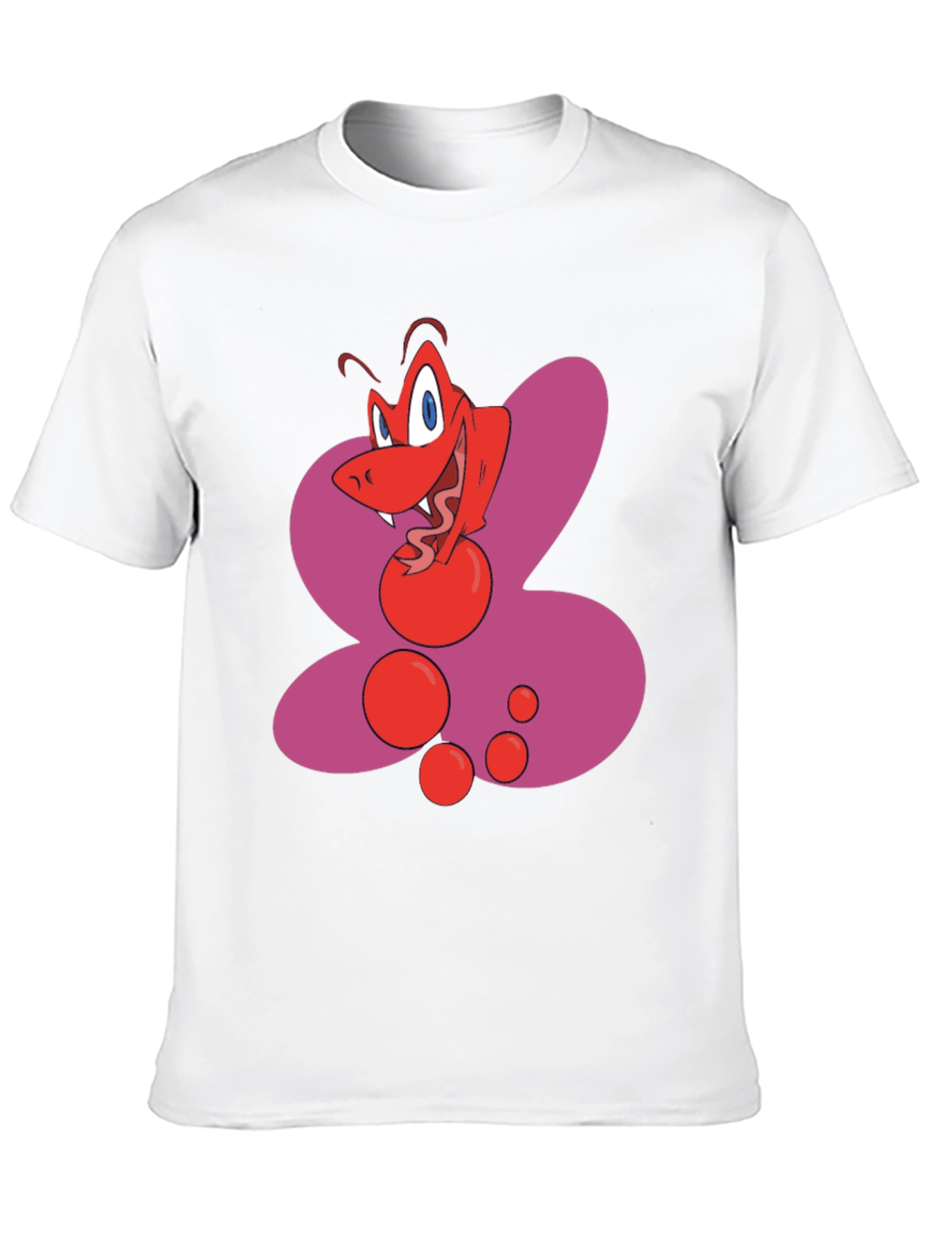 Cartoon Snake Graphic Black T-Shirt