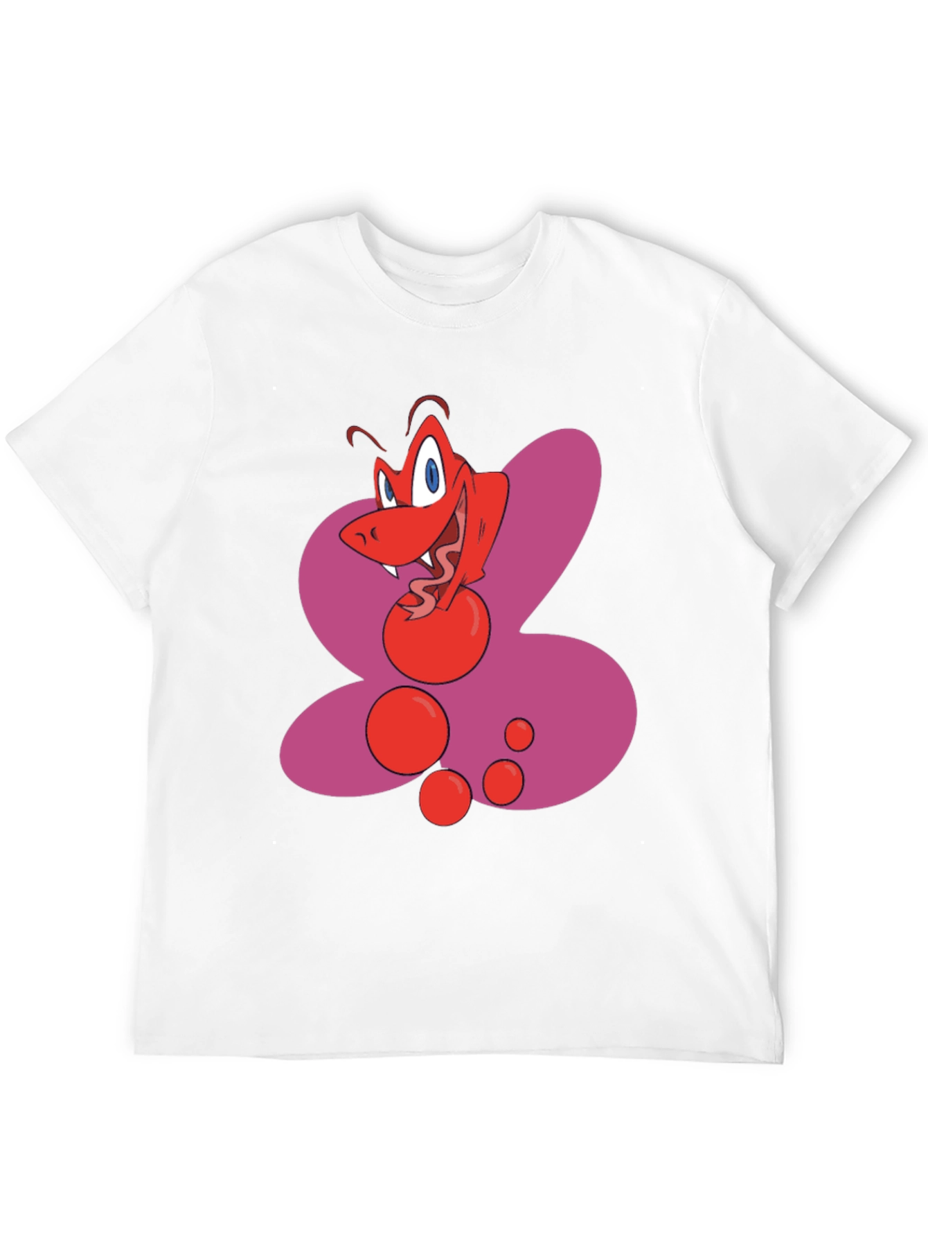 Cartoon Snake Graphic Black T-Shirt