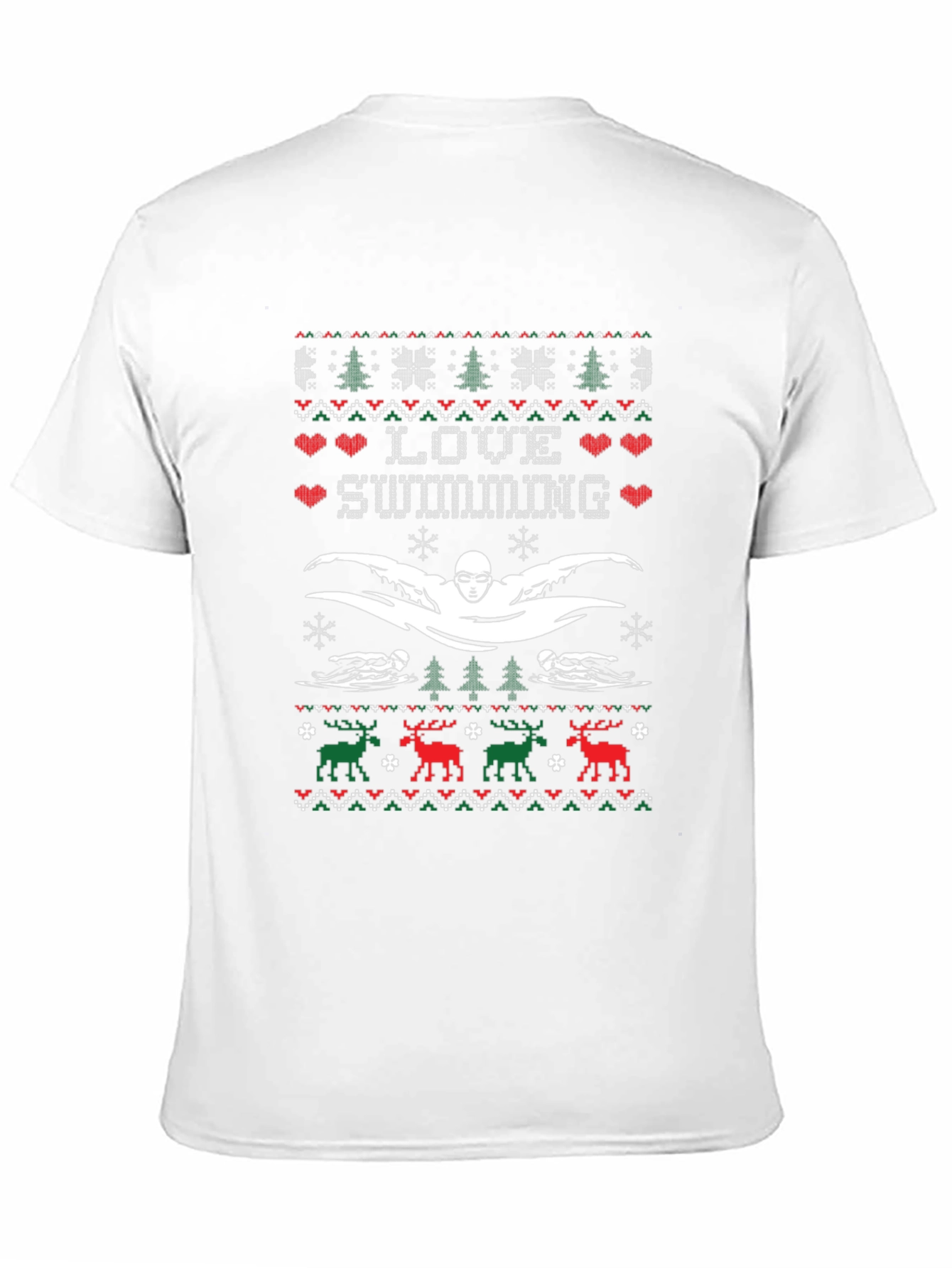 Love Swimming Ugly Christmas Sweater T-Shirt