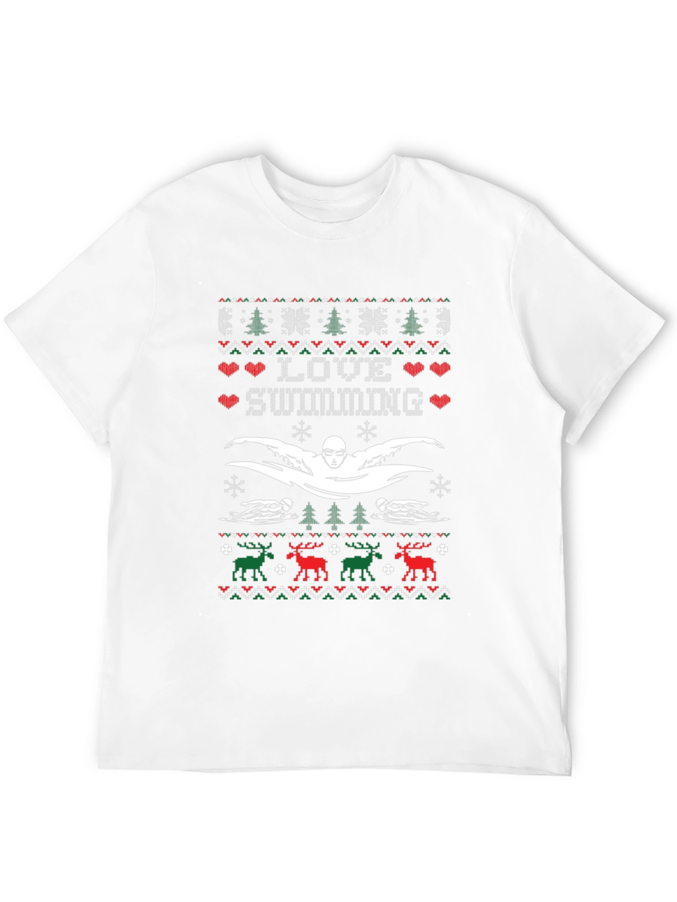 Love Swimming Ugly Christmas Sweater T-Shirt