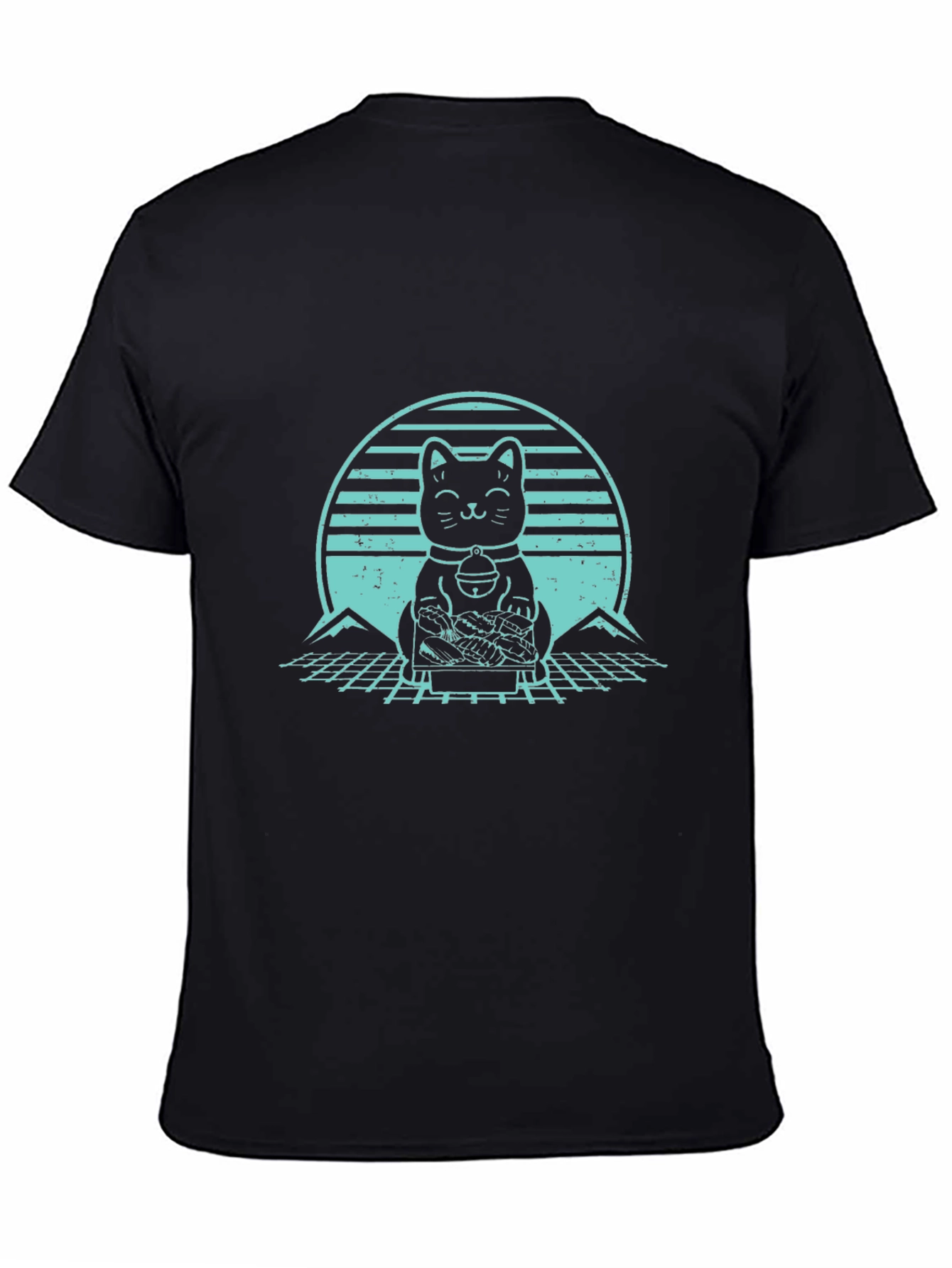 Lucky Cat T-Shirt - Retro Graphic Design