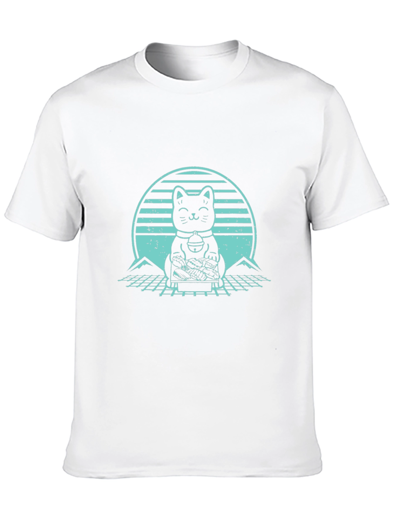 Lucky Cat T-Shirt - Retro Graphic Design