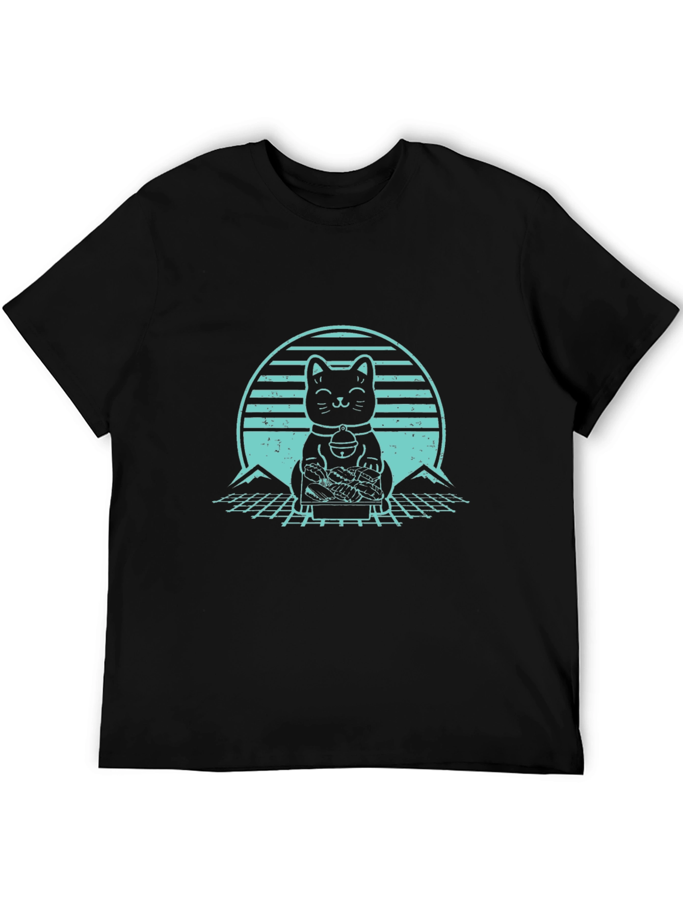 Lucky Cat T-Shirt - Retro Graphic Design