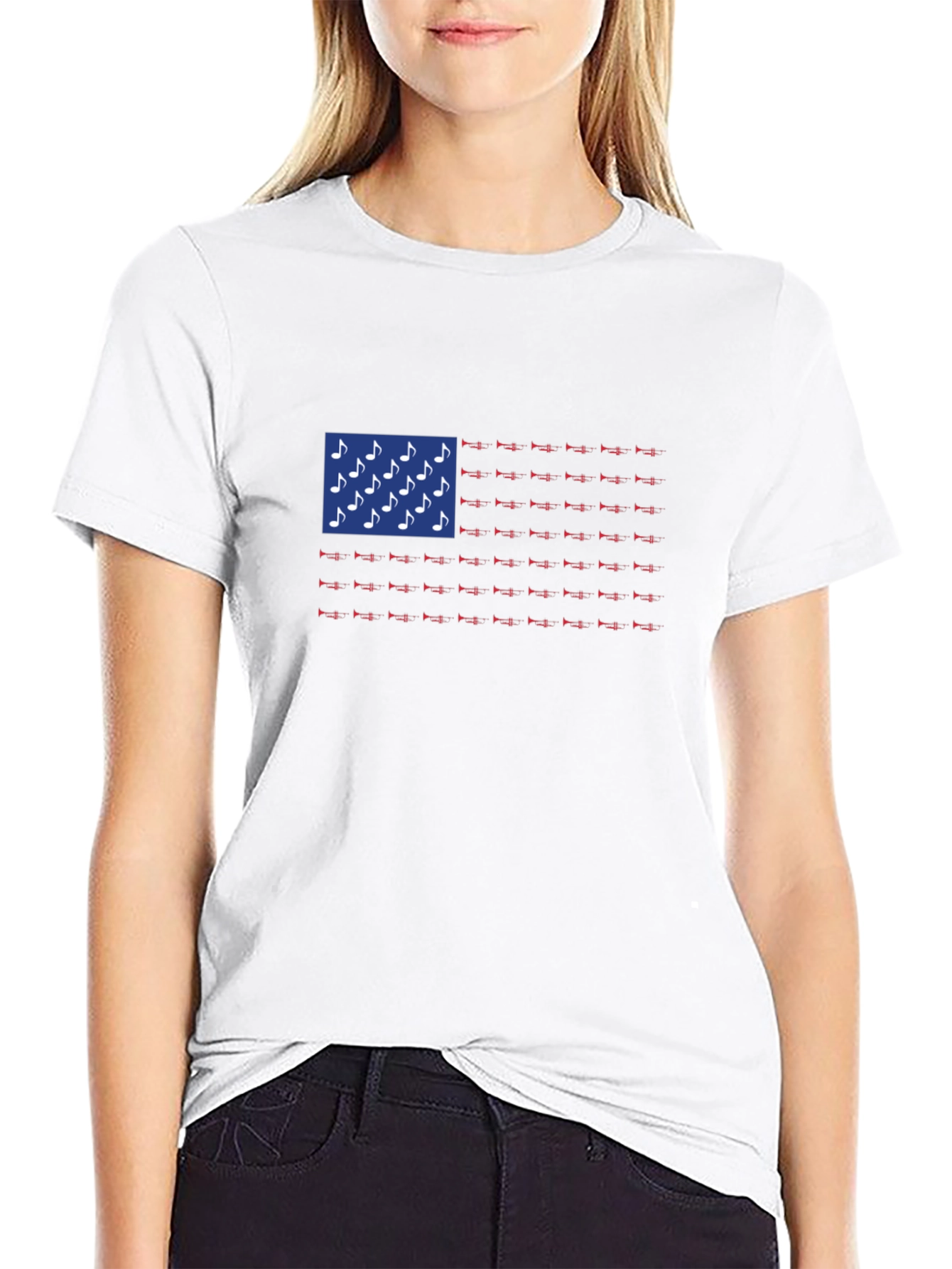 Musical American Flag Graphic Tee
