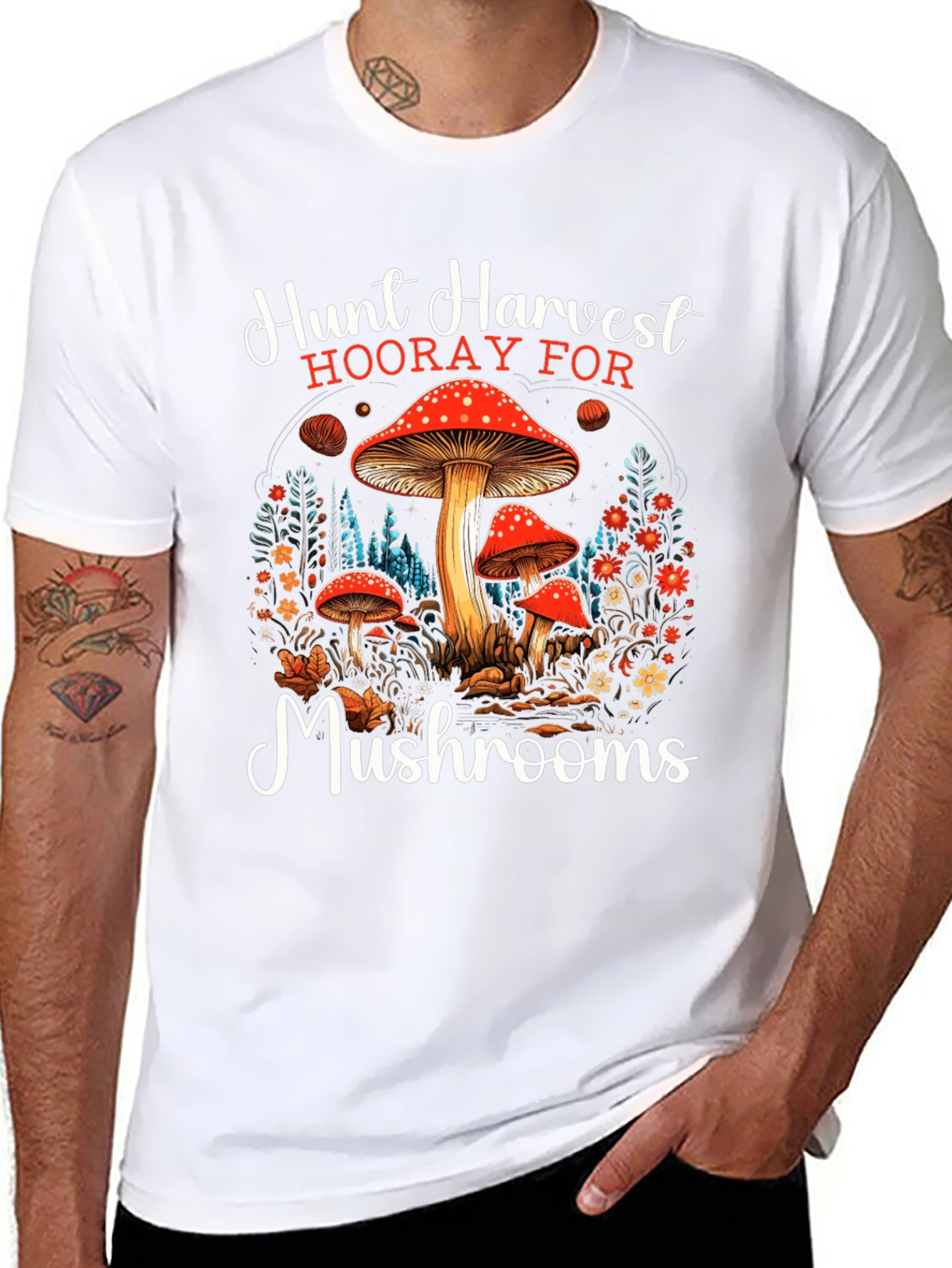 Hunt Harvest Mushrooms T-Shirt