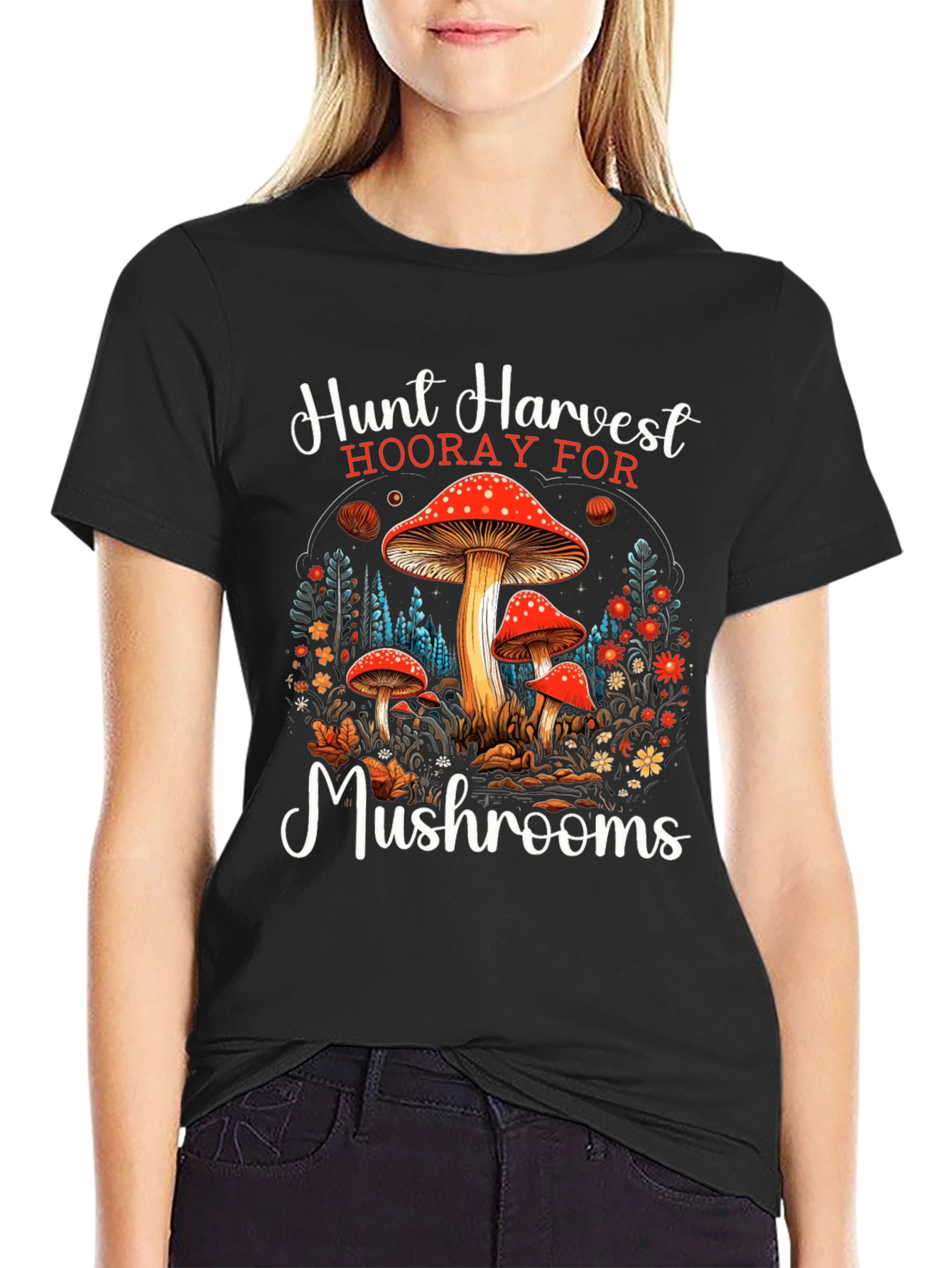 Hunt Harvest Mushrooms T-Shirt