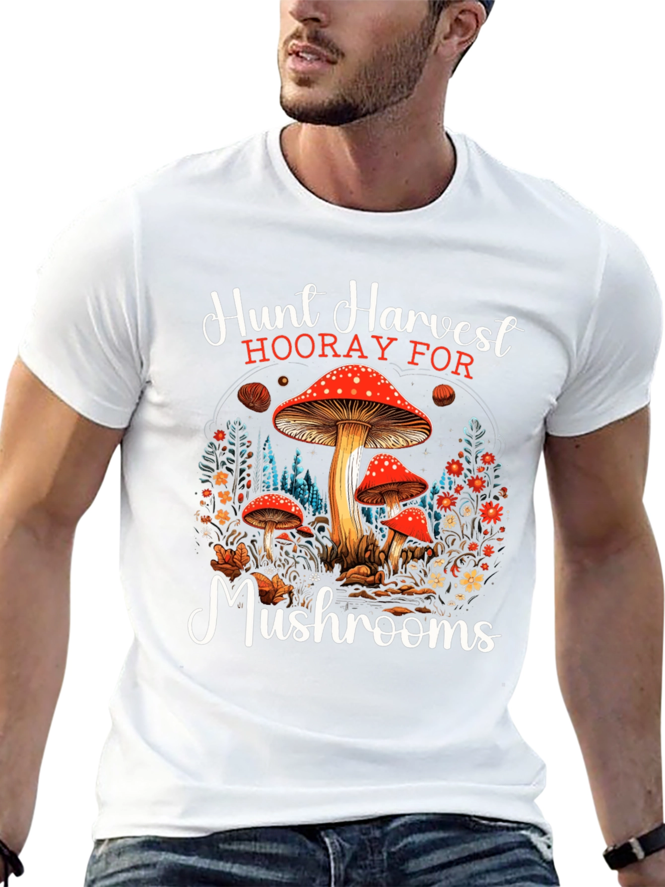 Hunt Harvest Mushrooms T-Shirt
