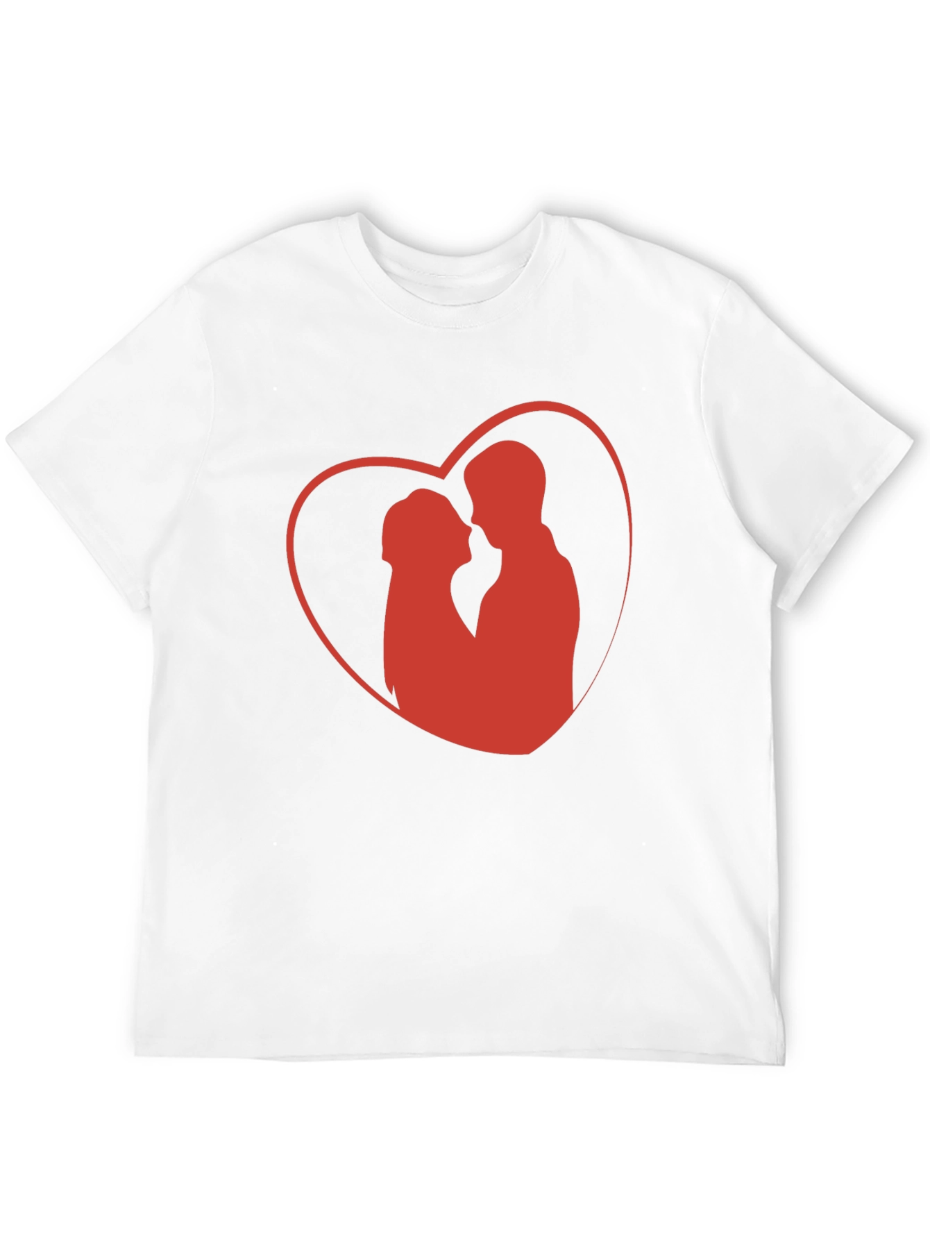 Romantic Heart Graphic Tee - Black Cotton Blend