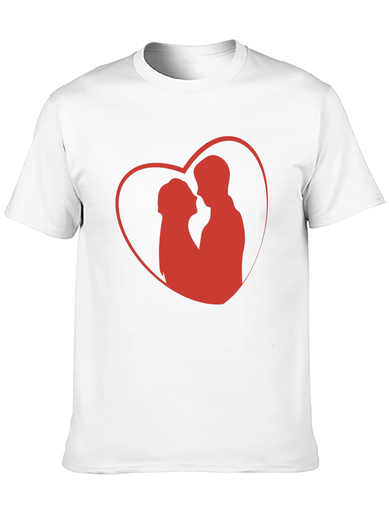 Romantic Heart Graphic Tee - Black Cotton Blend