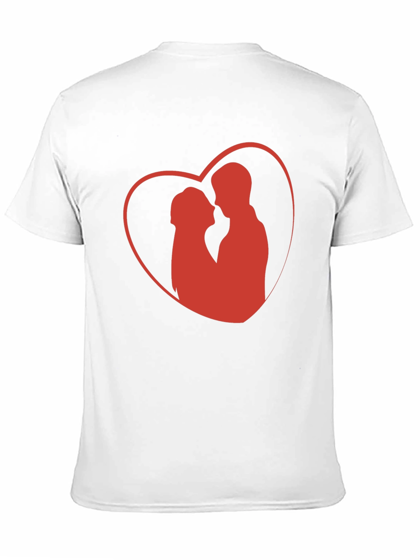 Romantic Heart Graphic Tee - Black Cotton Blend