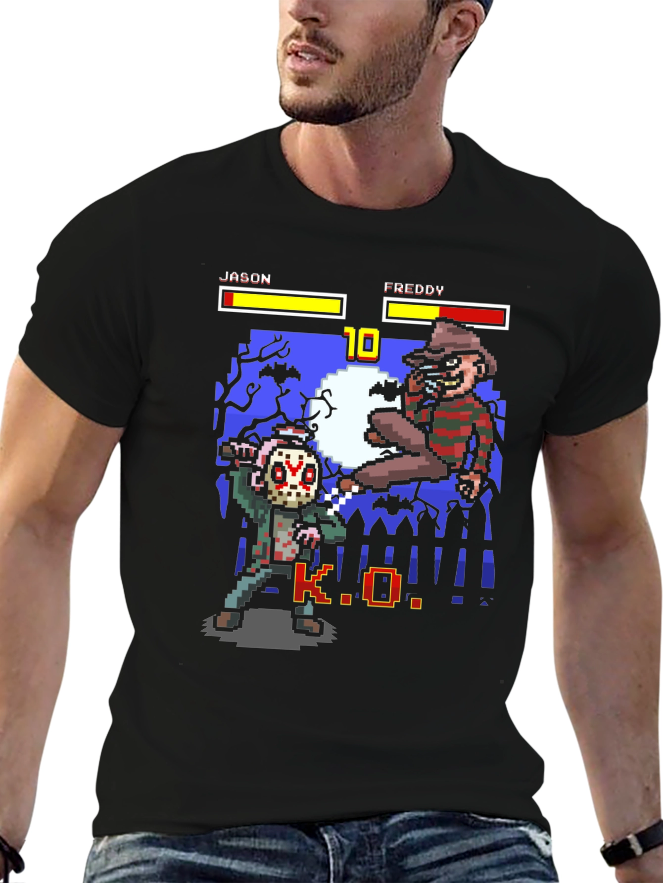 Retro 8-Bit Jason vs. Freddy T-Shirt