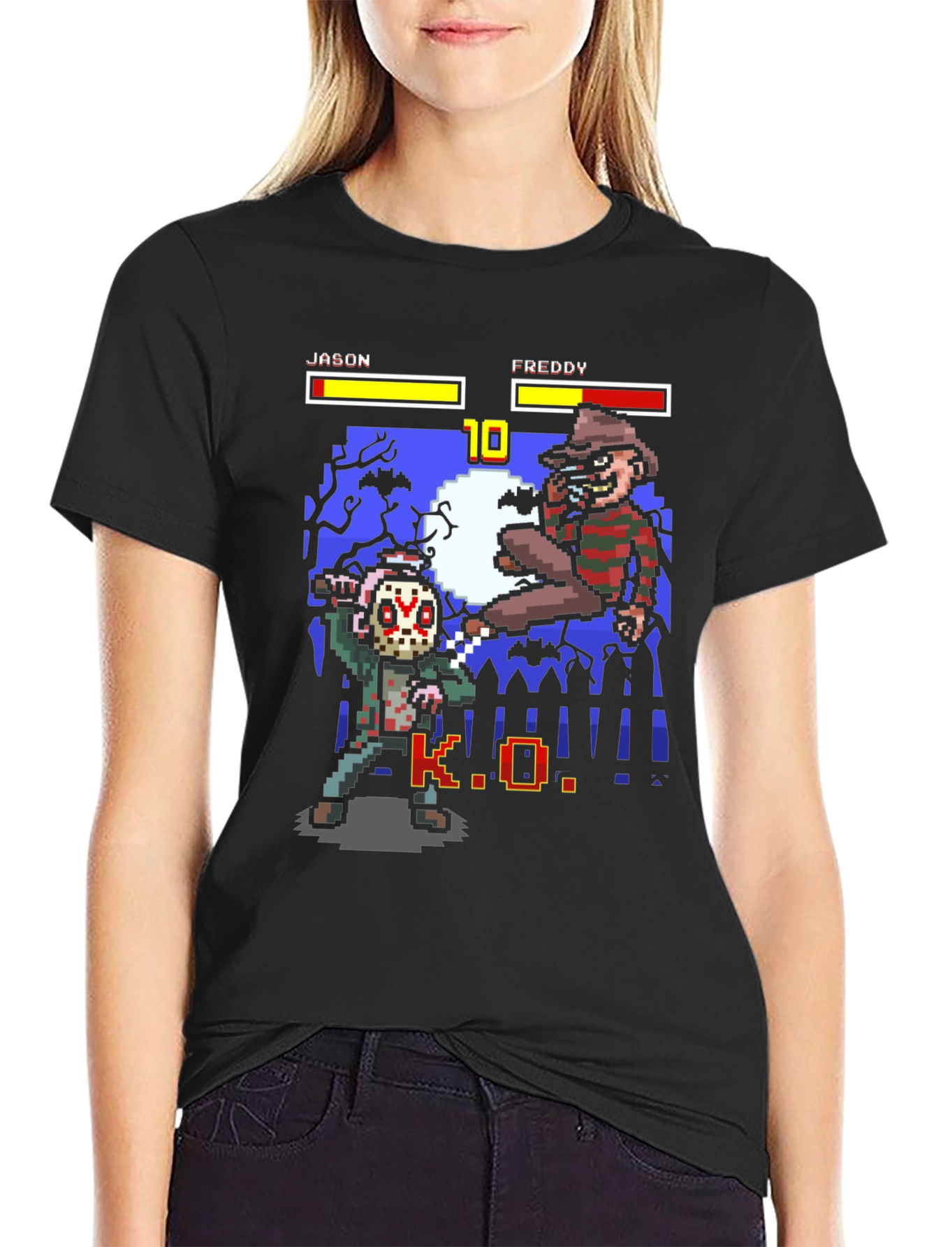 Retro 8-Bit Jason vs. Freddy T-Shirt