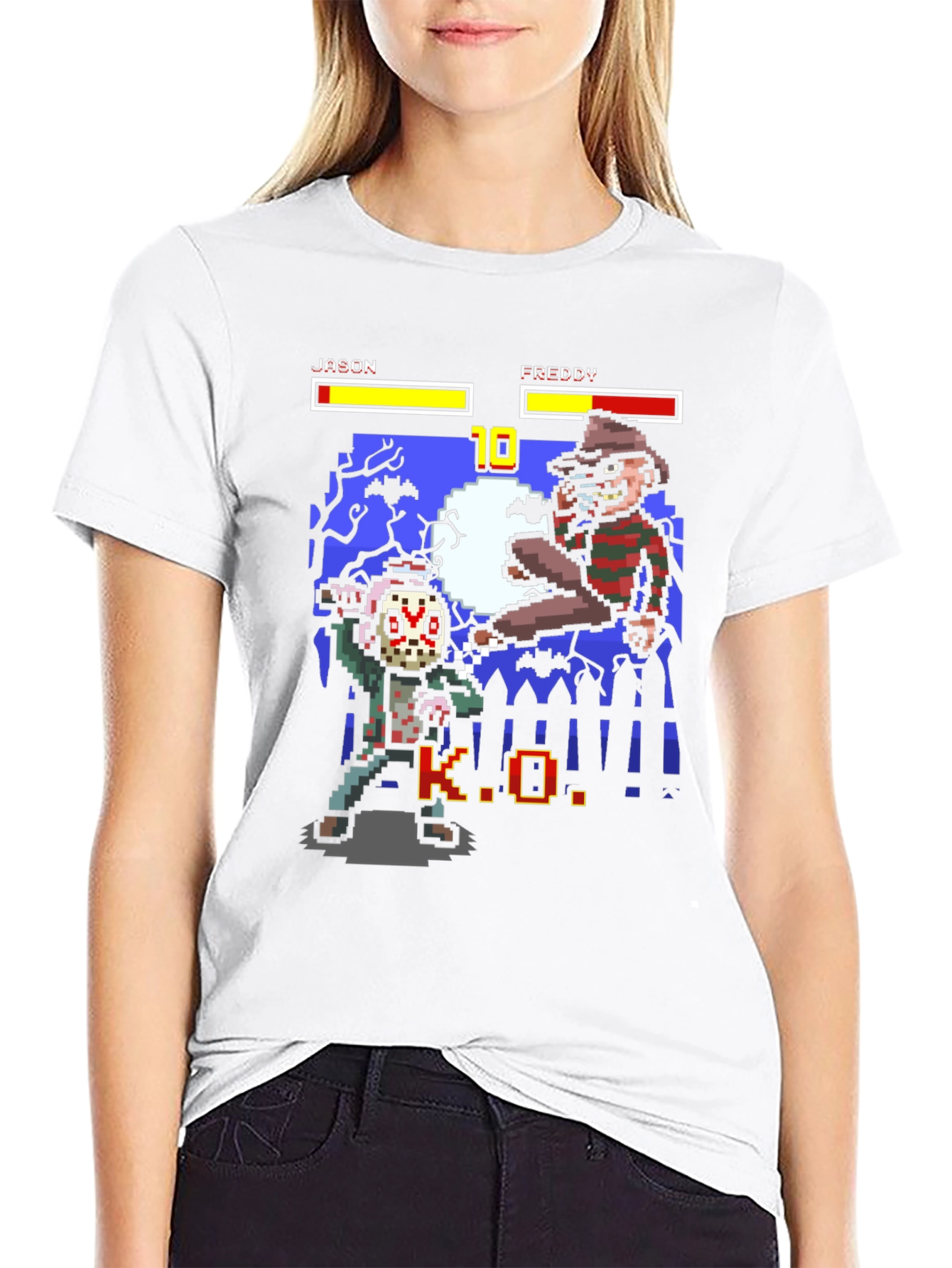 Retro 8-Bit Jason vs. Freddy T-Shirt