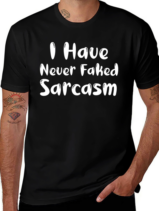 Sarcastic Humor Graphic Tee - Black