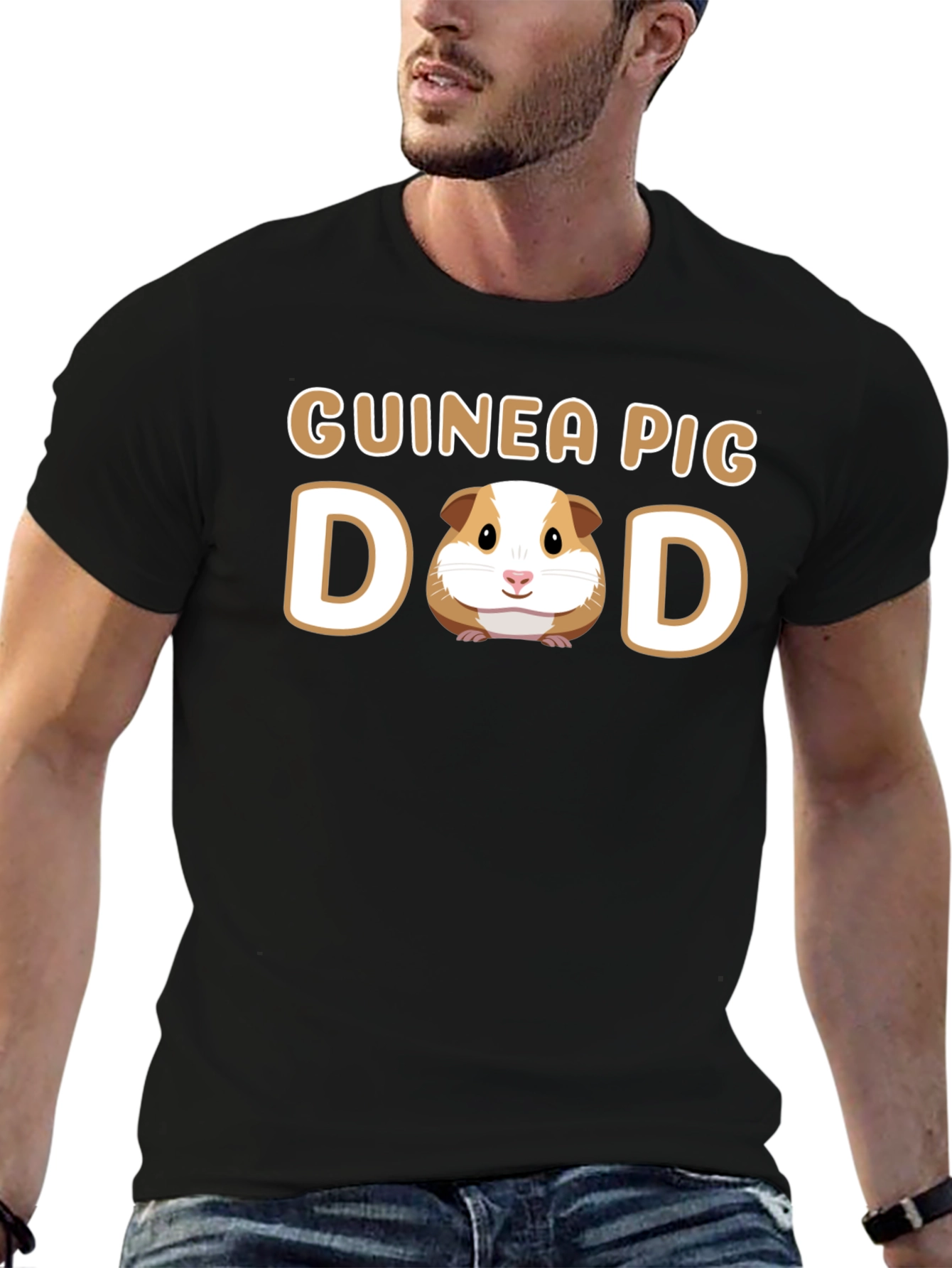 Guinea Pig Dad T-Shirt Cute Pet Lover Tee
