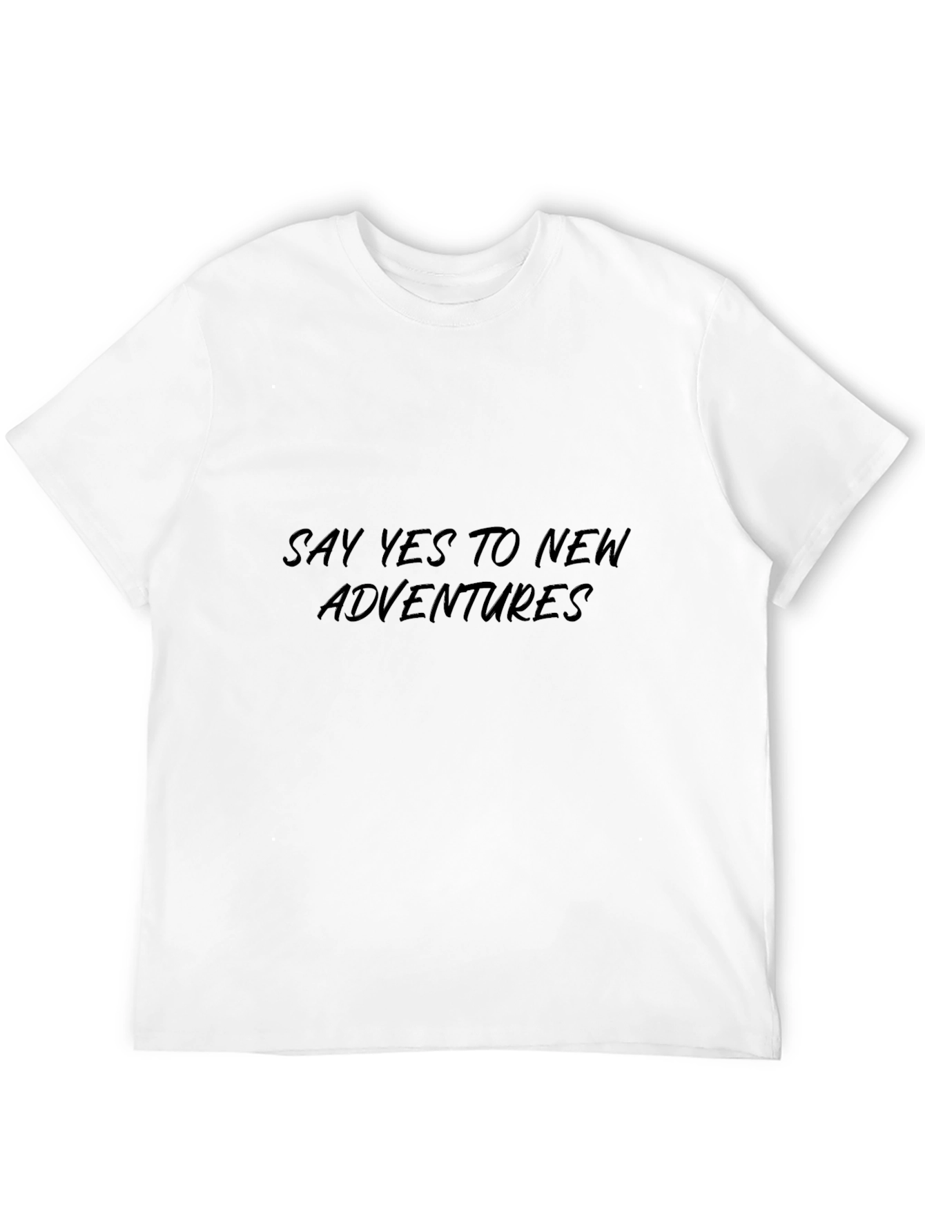 Mens Black Say Yes To New Adventures T-Shirt