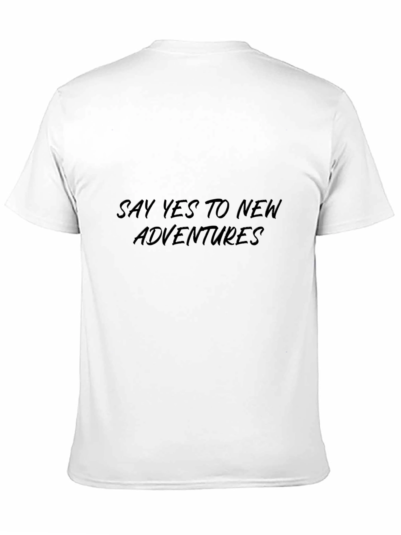 Mens Black Say Yes To New Adventures T-Shirt