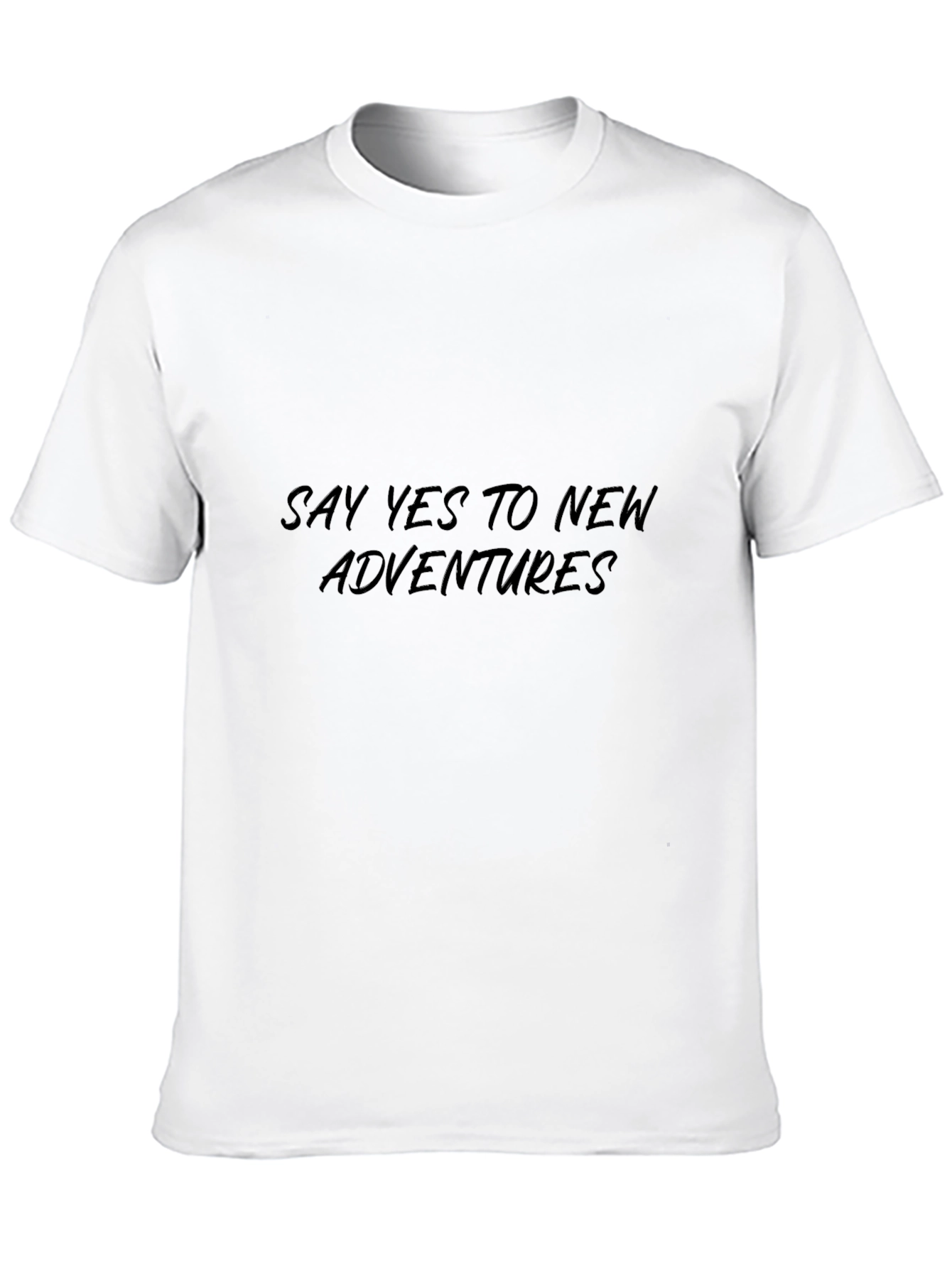 Mens Black Say Yes To New Adventures T-Shirt