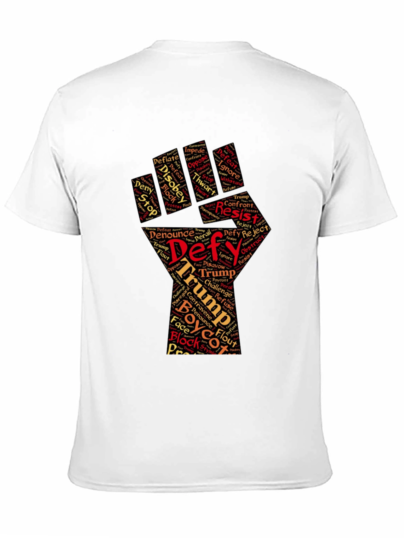 Defy Trump Graphic Tee - Resist! Black Cotton T-Shirt