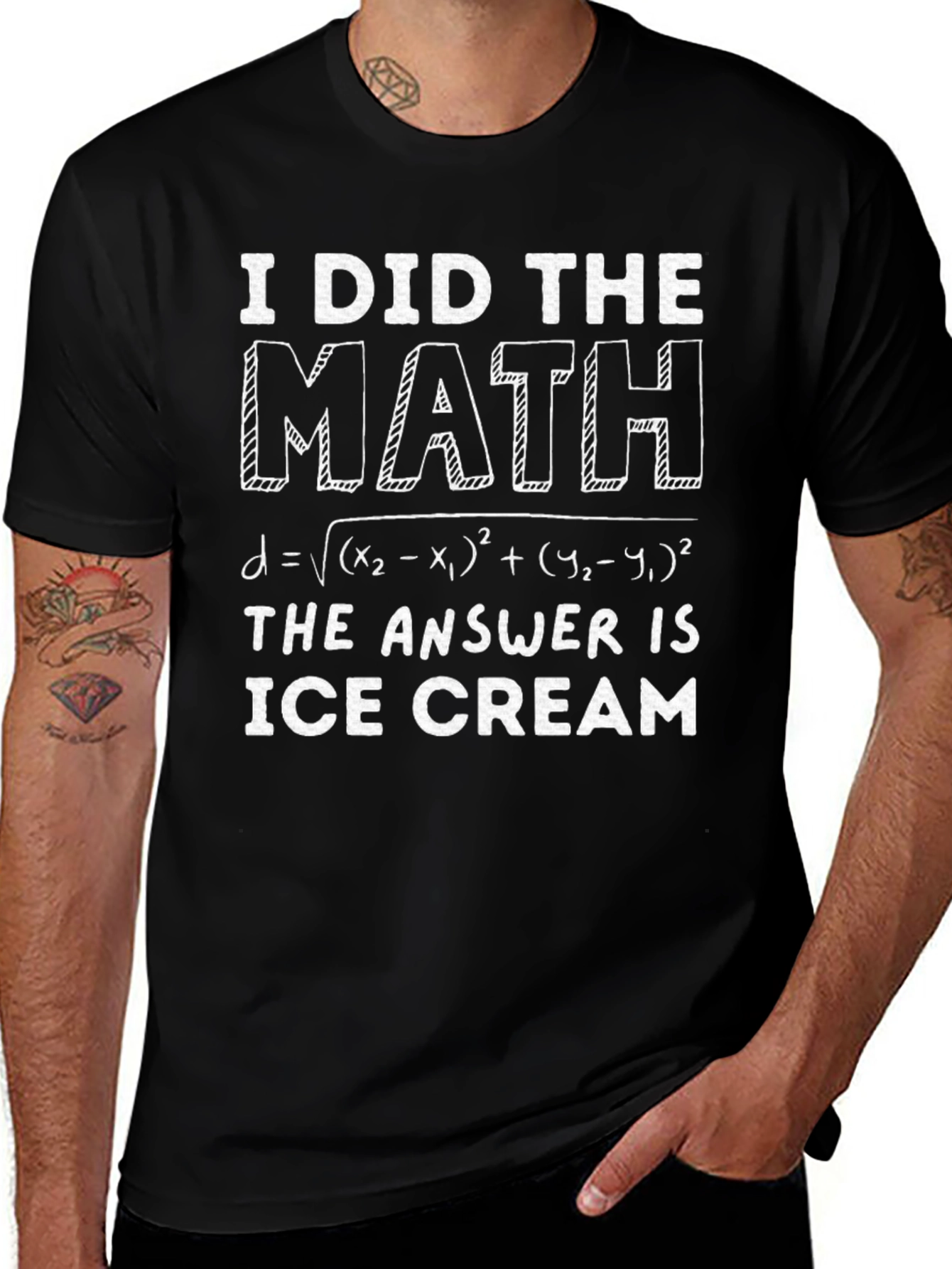 Math & Ice Cream Humor Tee