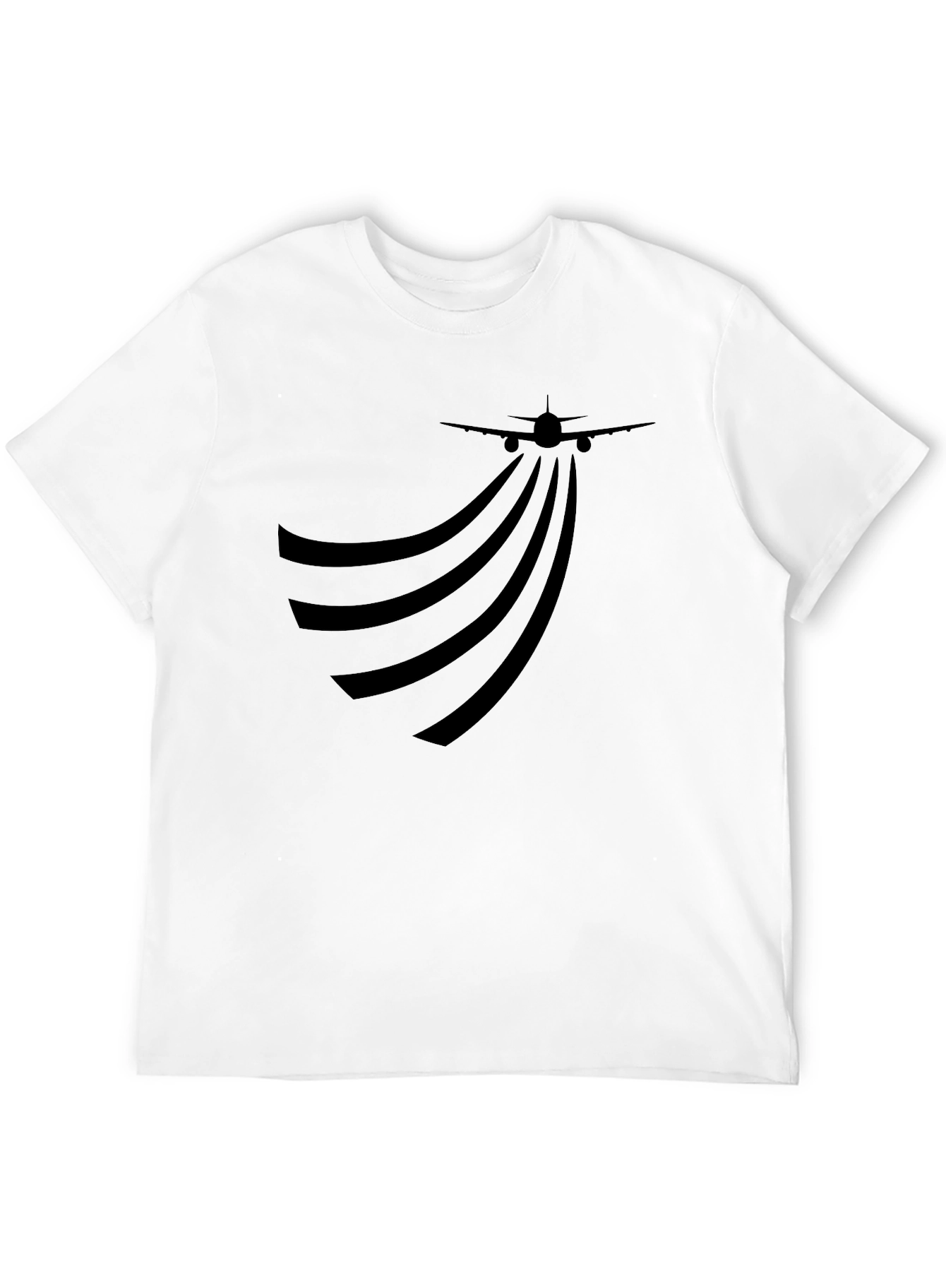 Black Airplane Trail Graphic Tee
