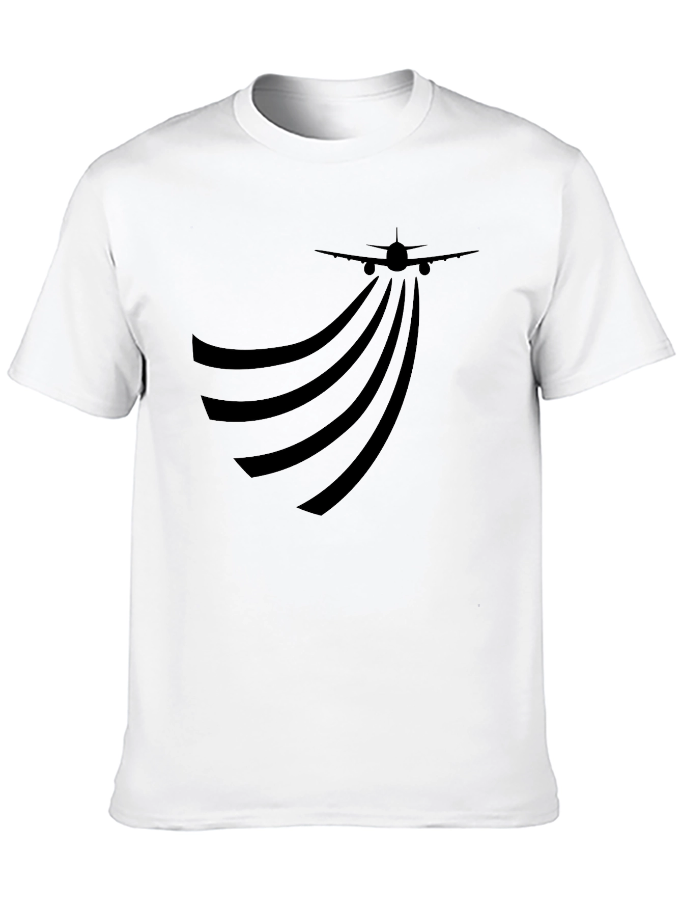Black Airplane Trail Graphic Tee
