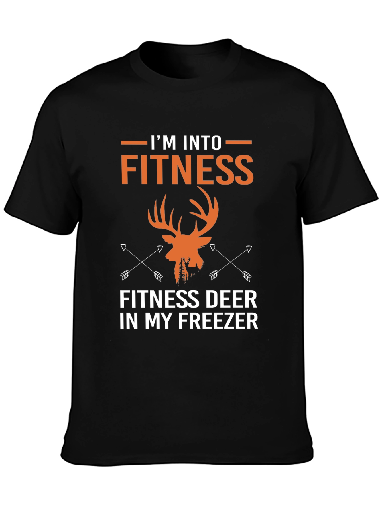 Fitness Deer T-Shirt - Hunting Gym Novelty Tee