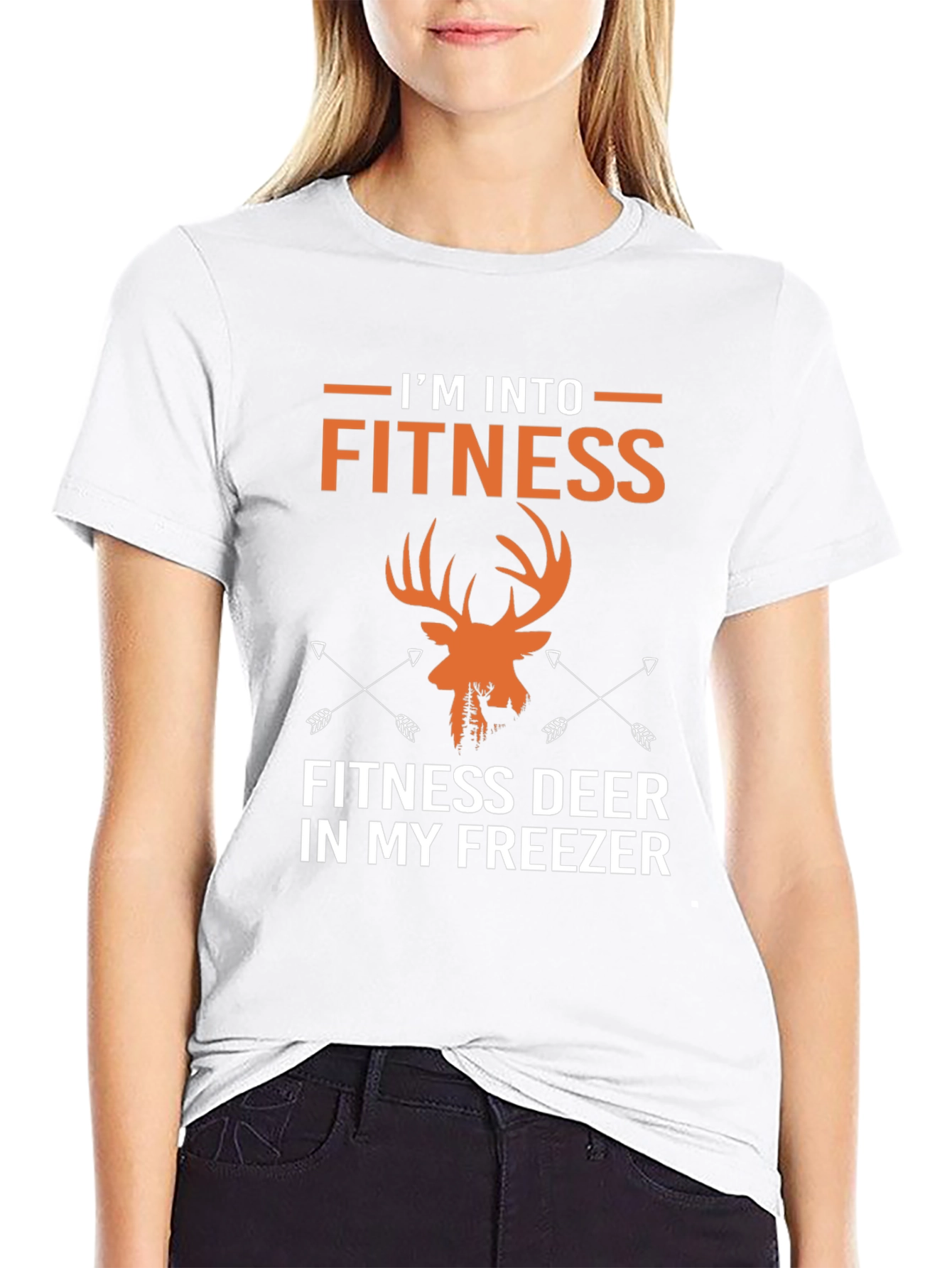 Fitness Deer T-Shirt - Hunting Gym Novelty Tee