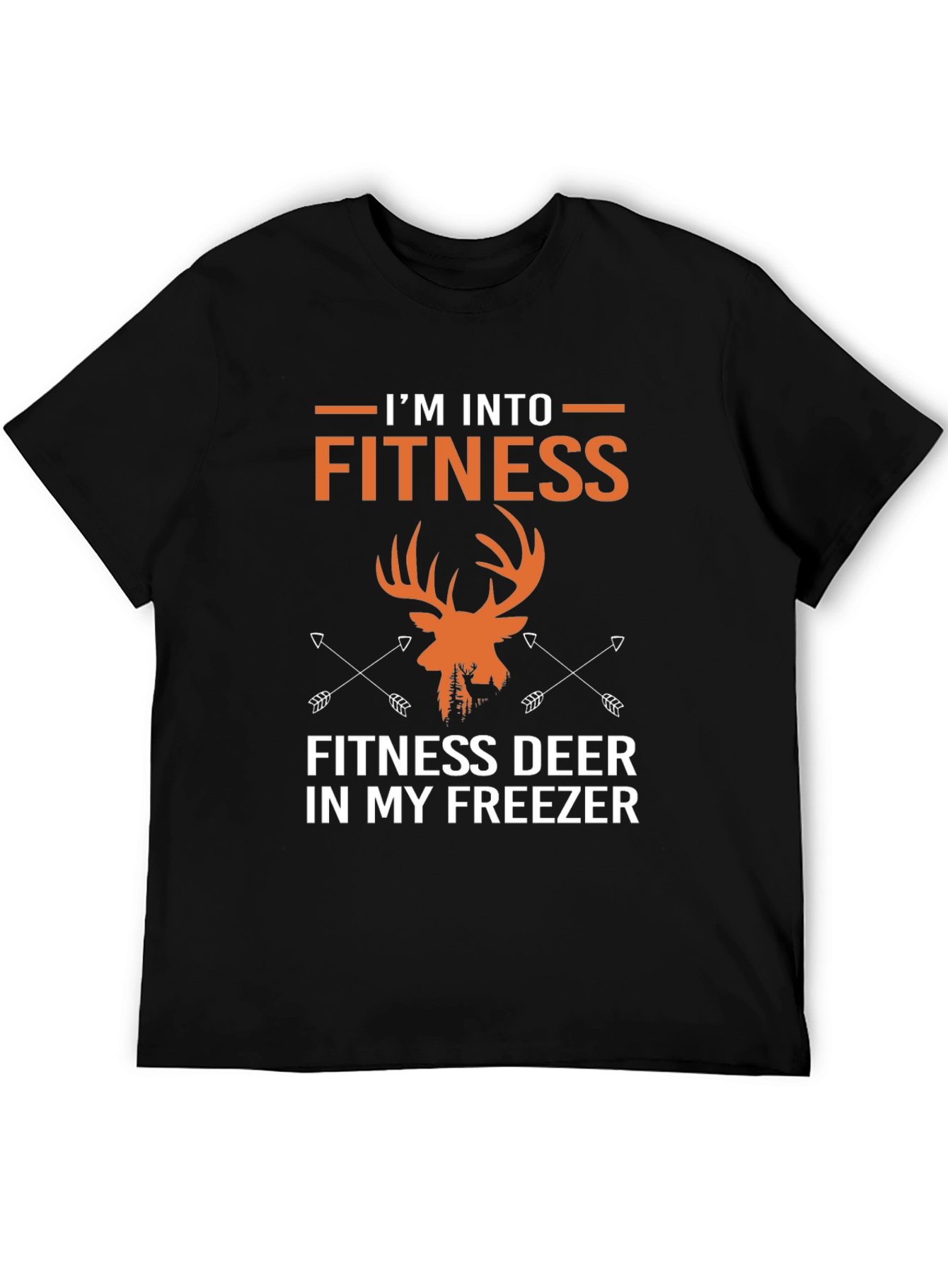 Fitness Deer T-Shirt - Hunting Gym Novelty Tee