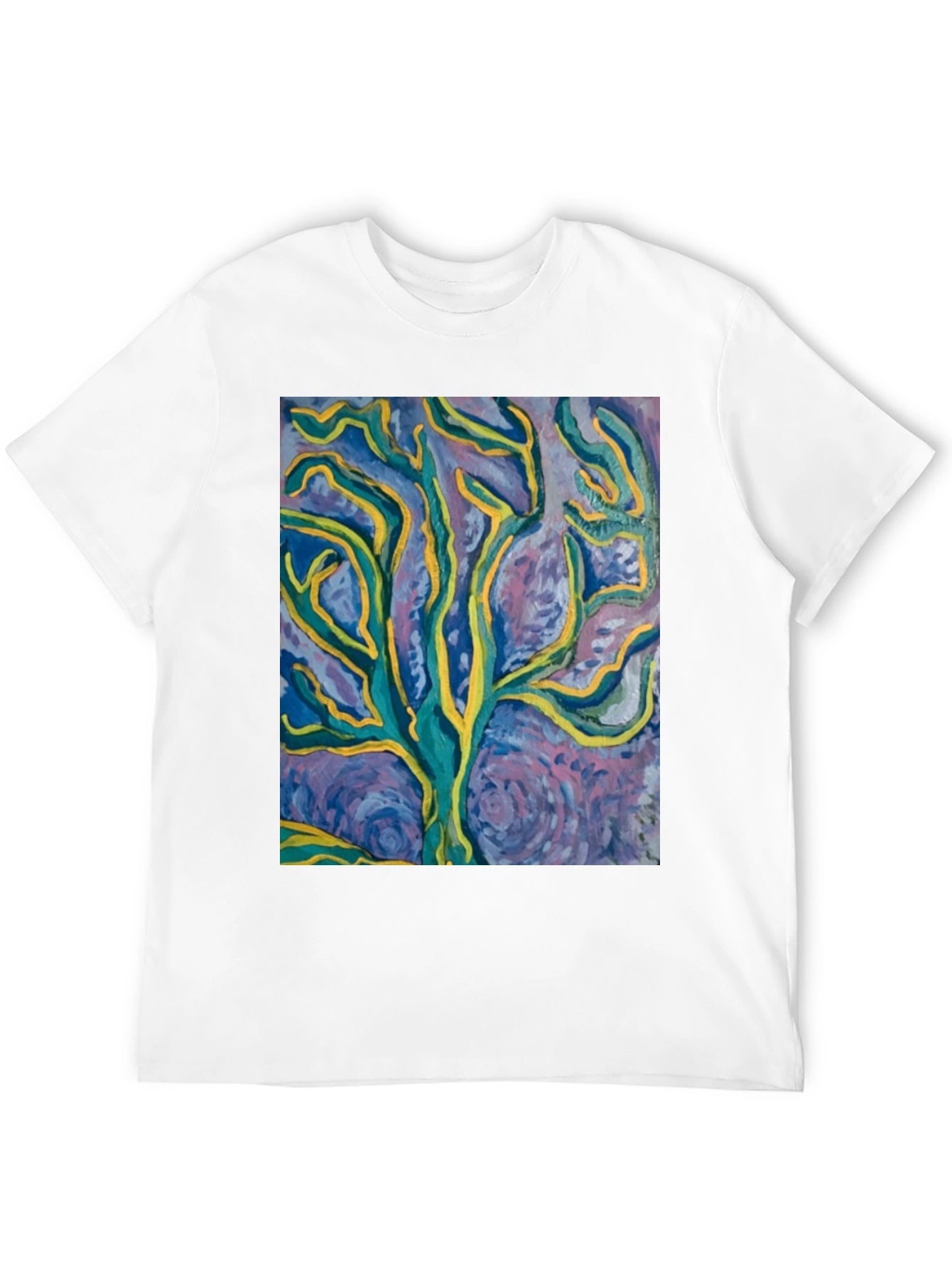 Abstract Tree Art Black T-Shirt