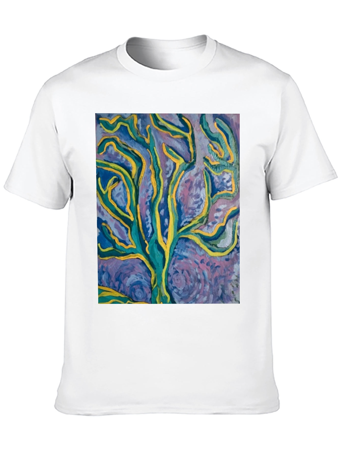 Abstract Tree Art Black T-Shirt