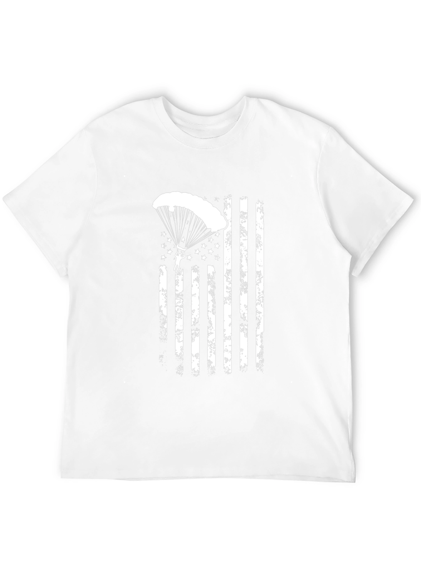 Patriotic Parachutist USA Flag Graphic T-Shirt