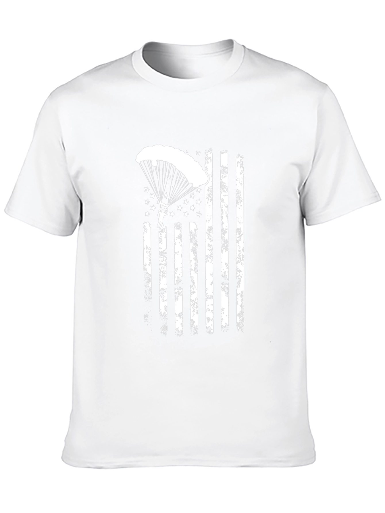 Patriotic Parachutist USA Flag Graphic T-Shirt