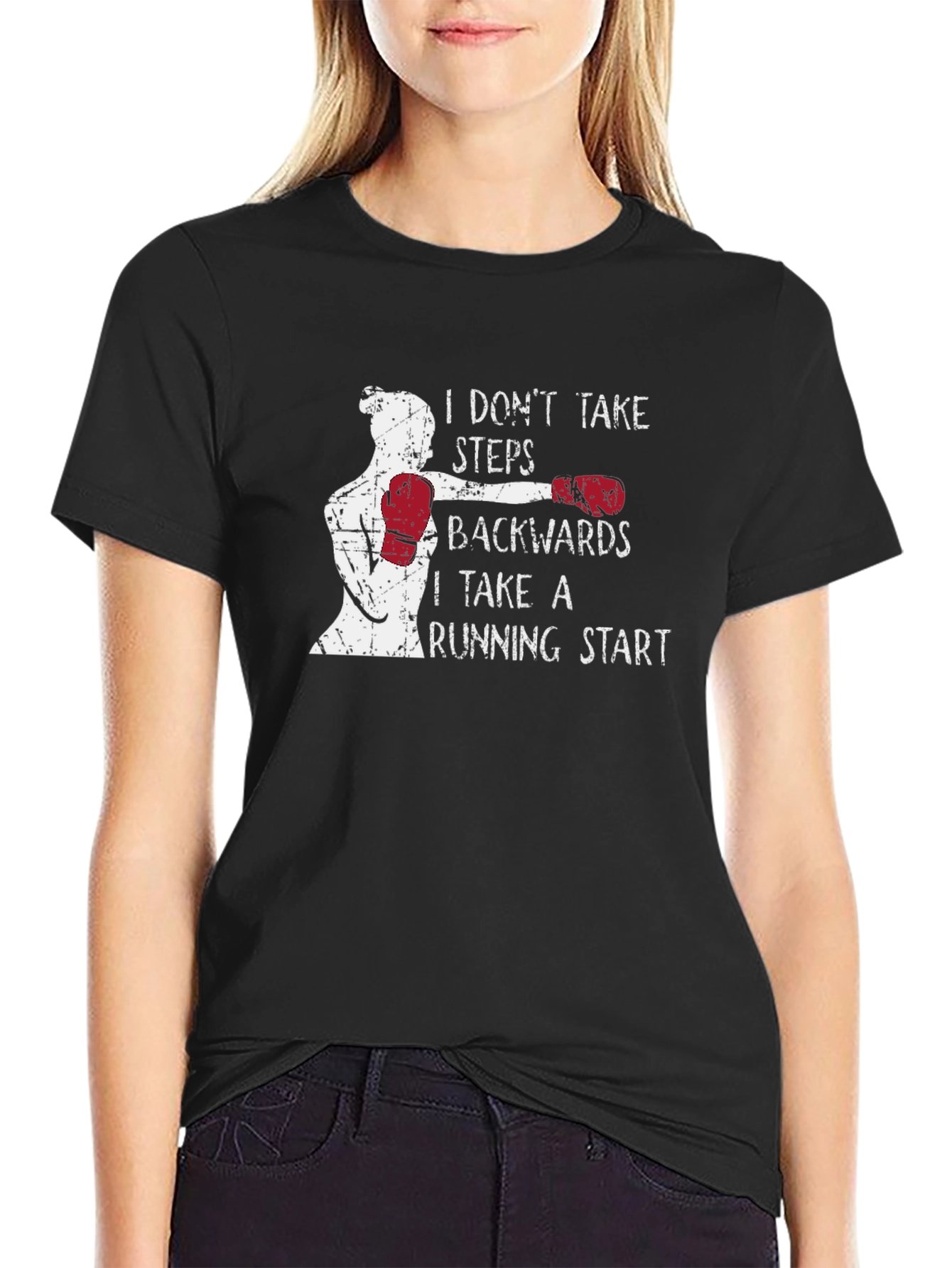 Running Start Graphic Tee - Motivational Boxing Design