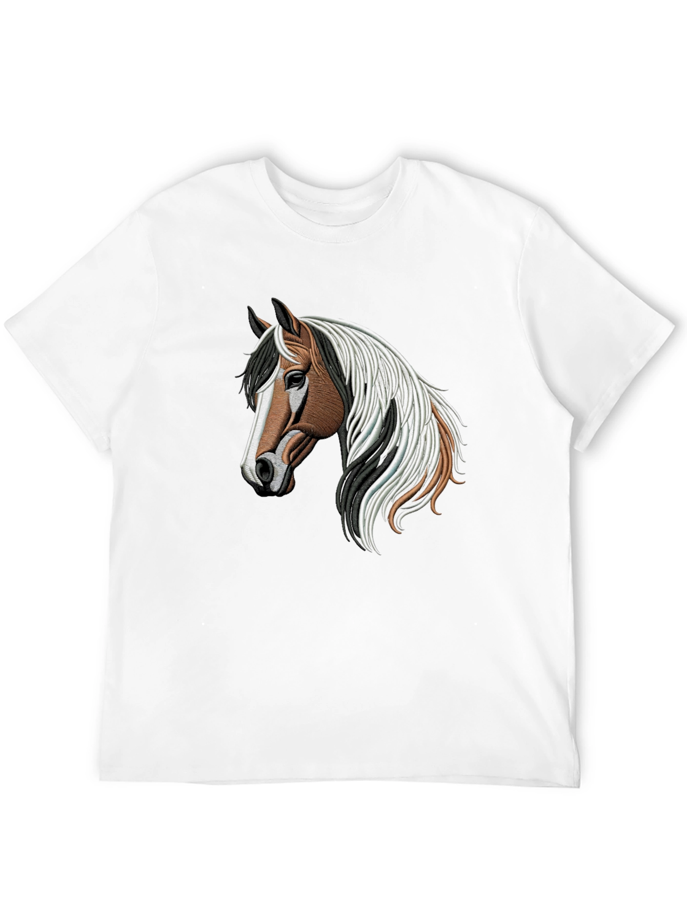 Horse Graphic Mens T-Shirt - Casual Black Tee