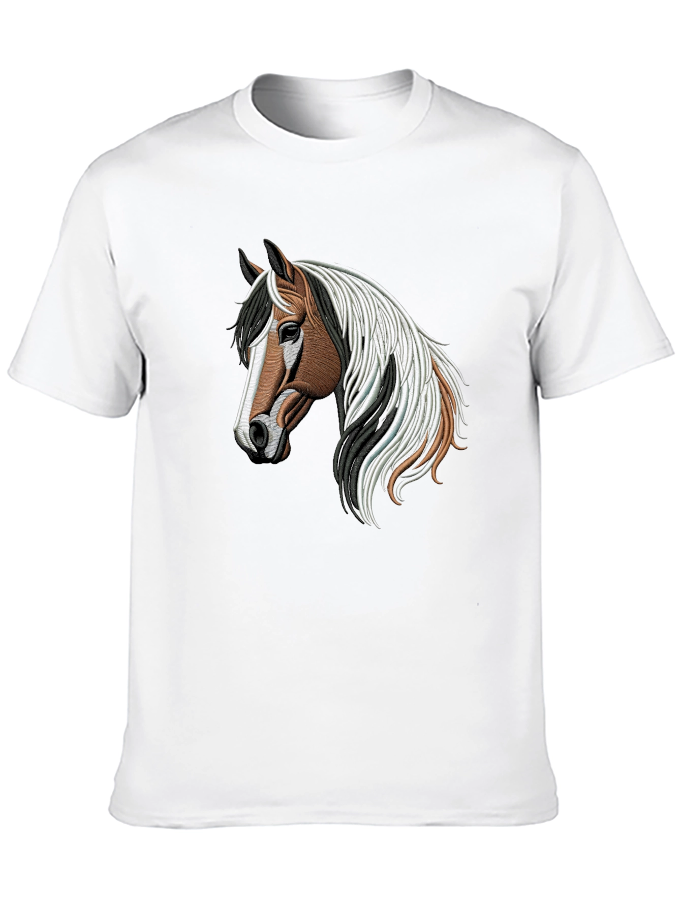 Horse Graphic Mens T-Shirt - Casual Black Tee