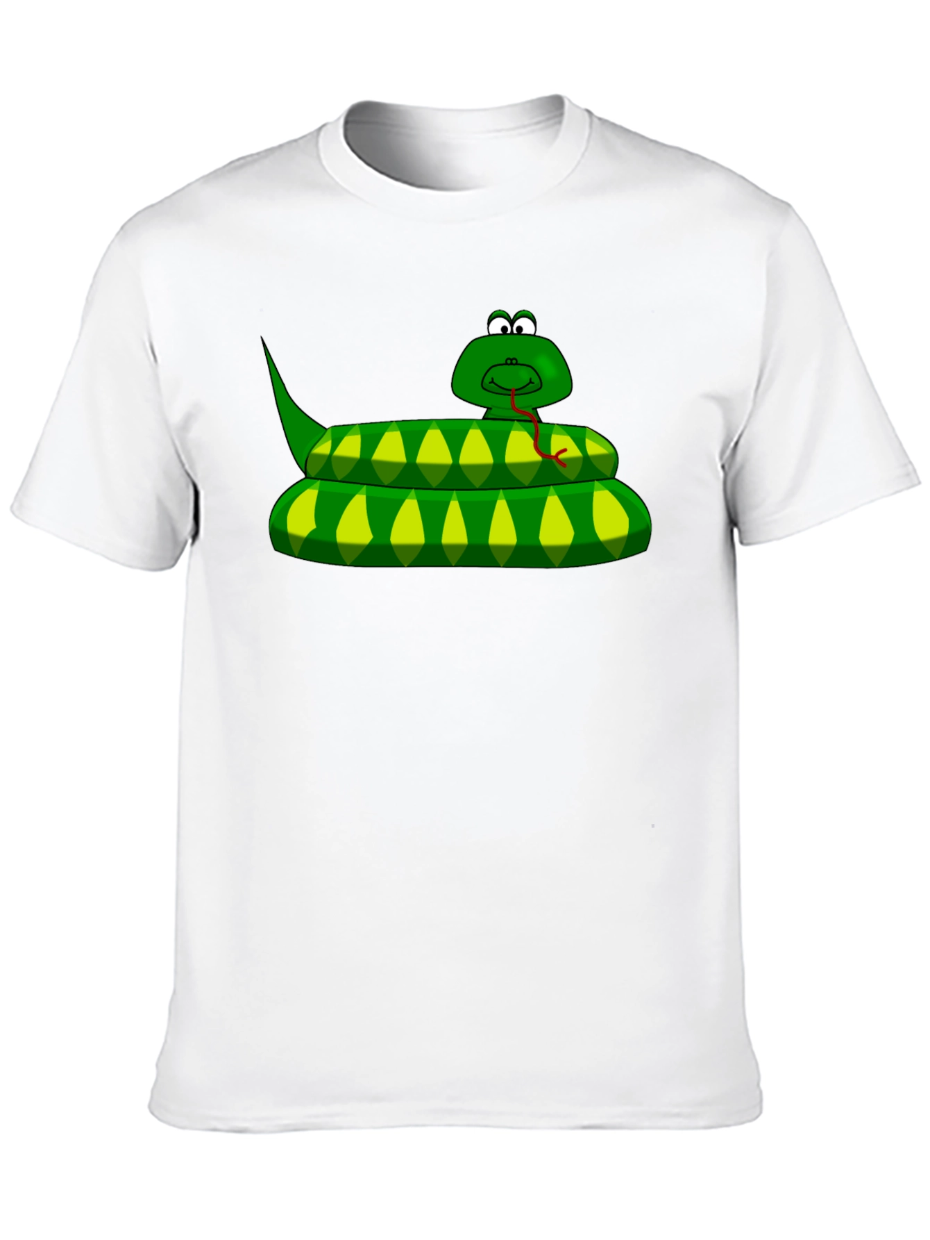 Cartoon Snake Graphic T-Shirt - Black