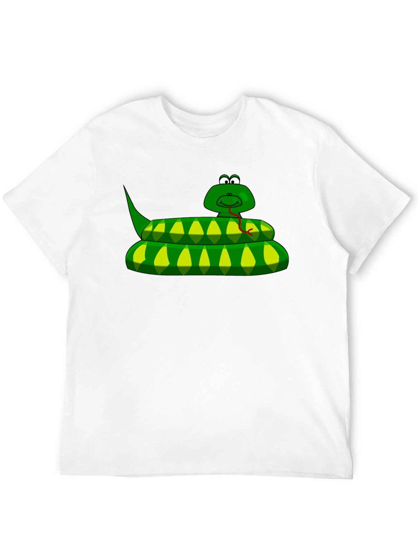 Cartoon Snake Graphic T-Shirt - Black
