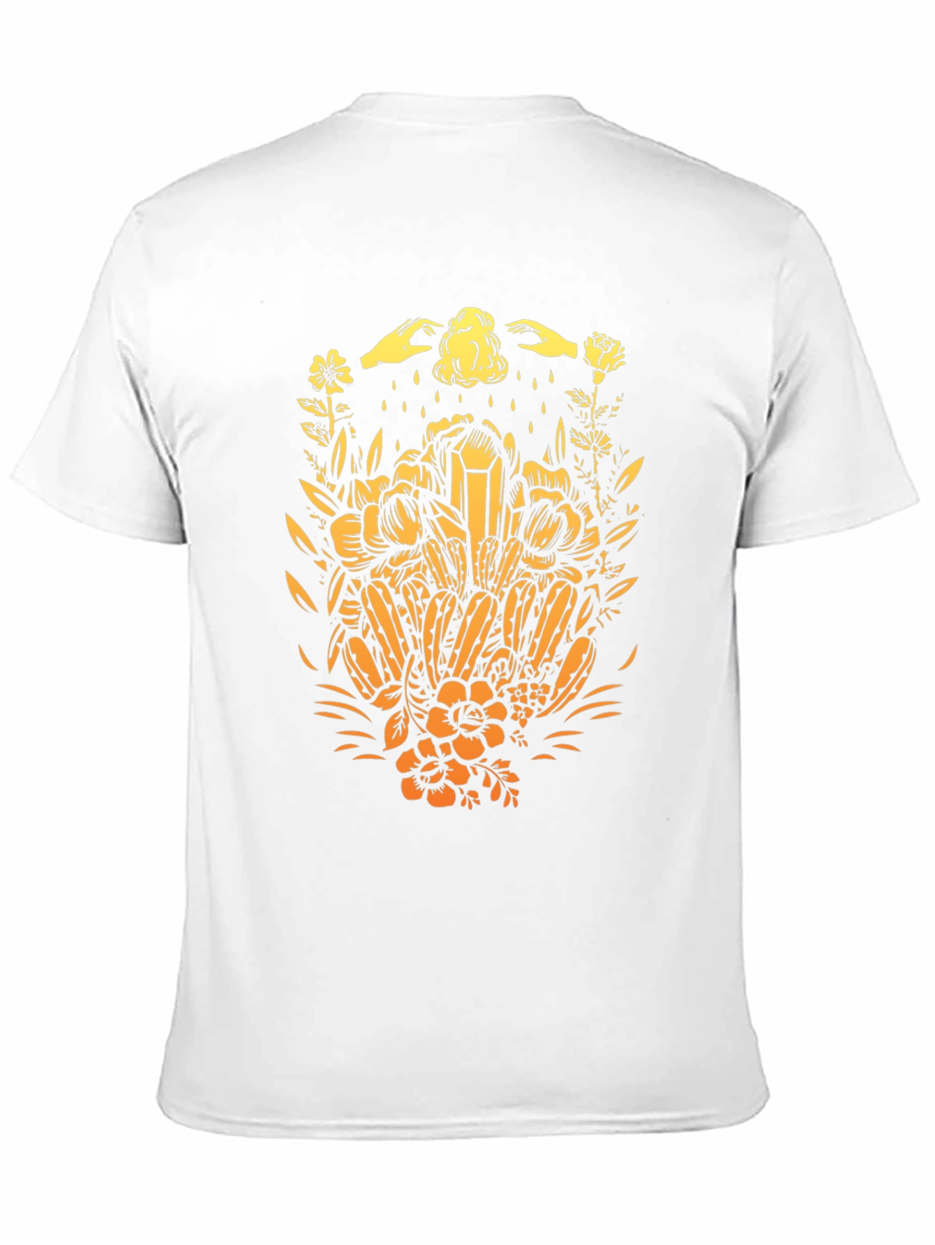 Botanical Crystal Graphic Tee - Black