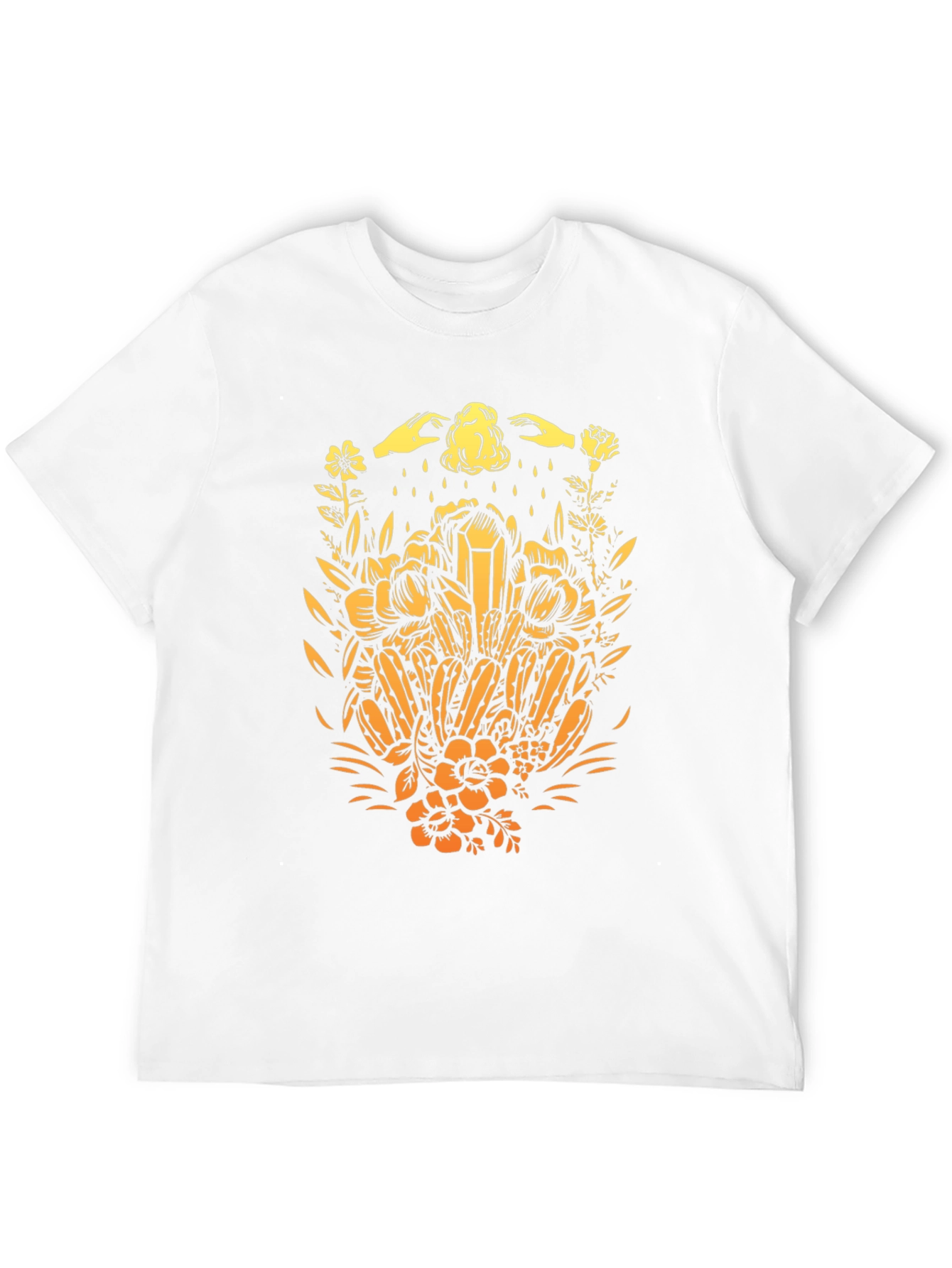 Botanical Crystal Graphic Tee - Black