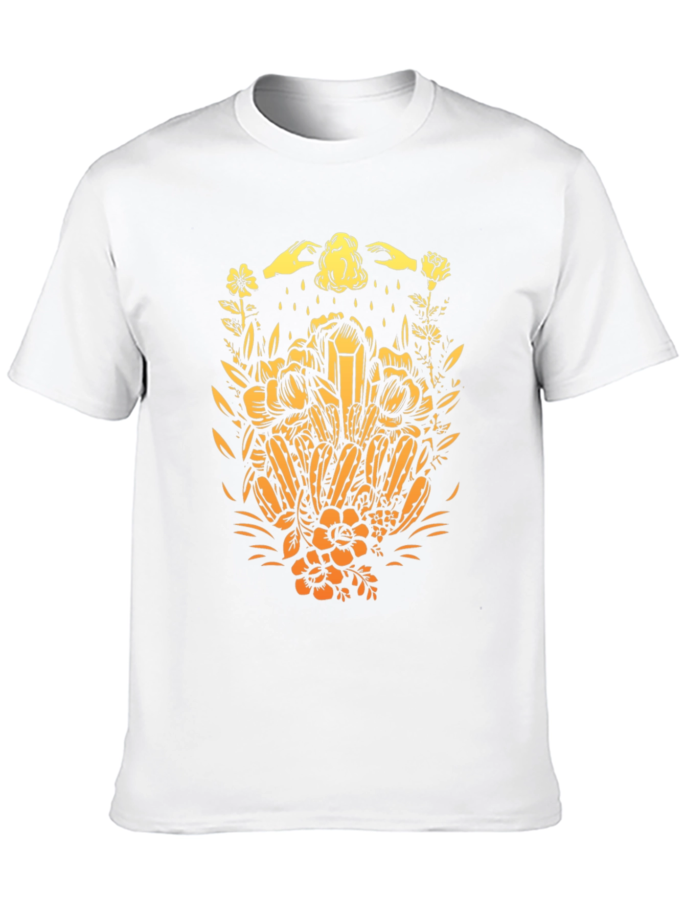 Botanical Crystal Graphic Tee - Black