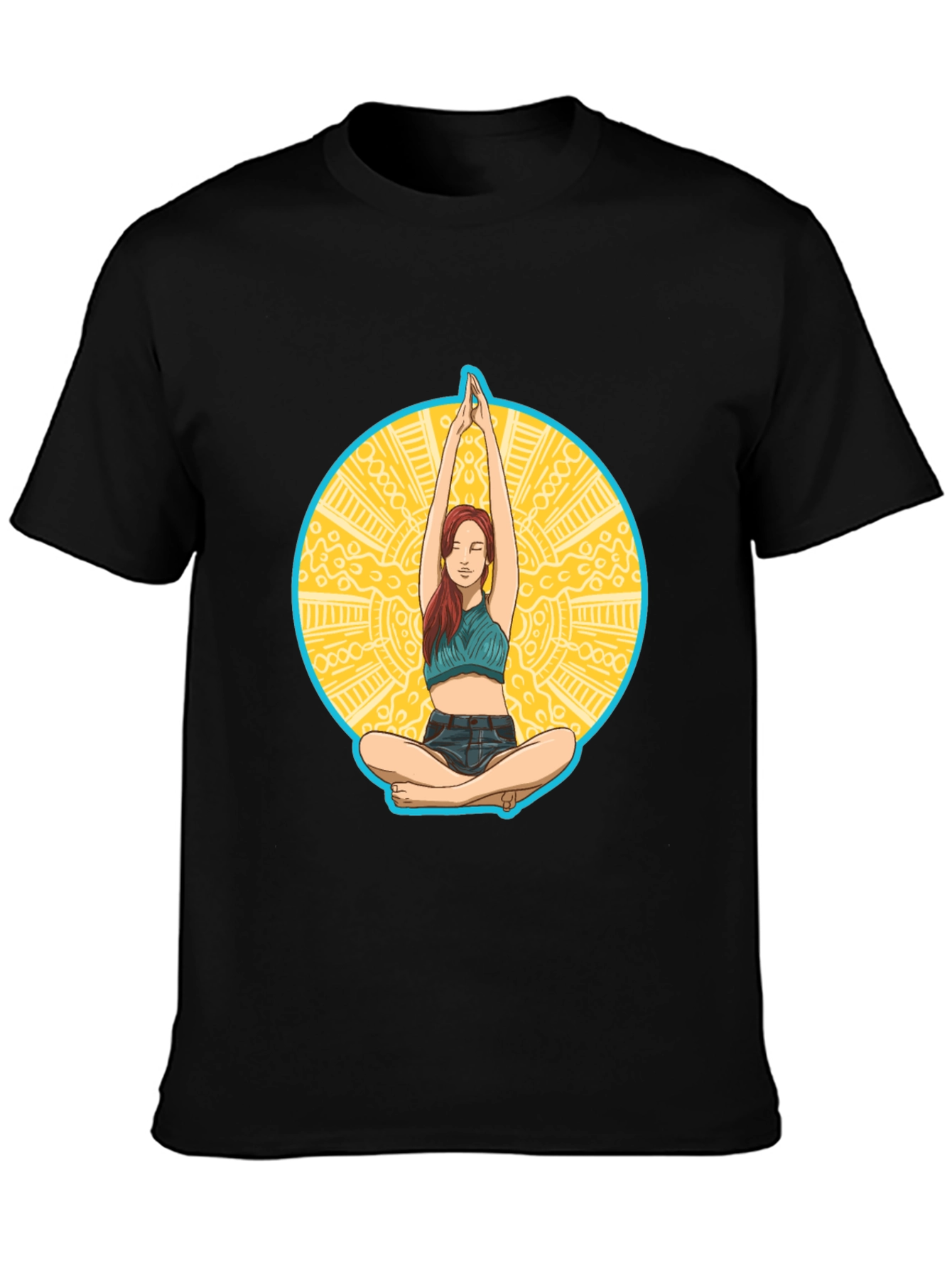 Yoga Pose Graphic Tee - Black