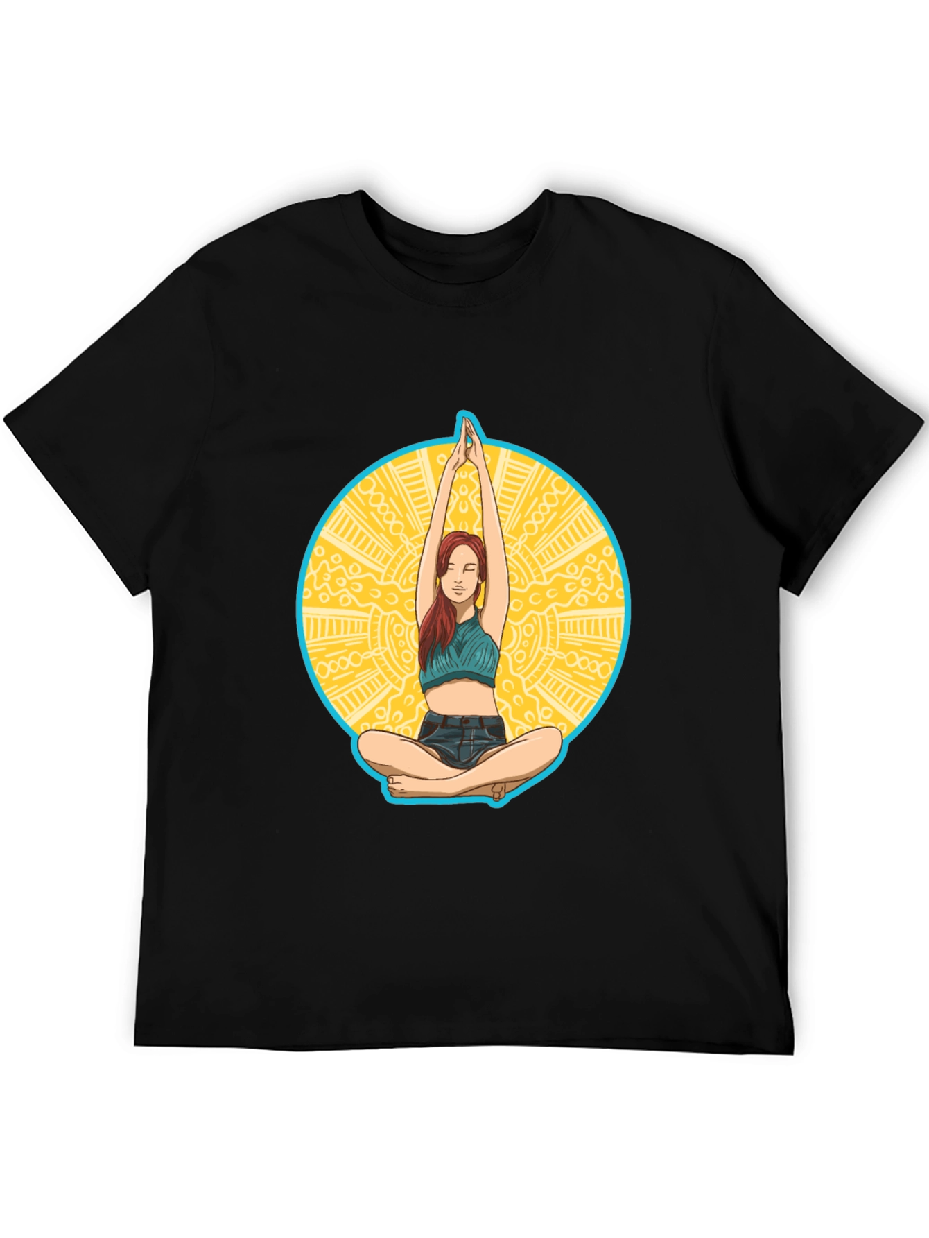 Yoga Pose Graphic Tee - Black