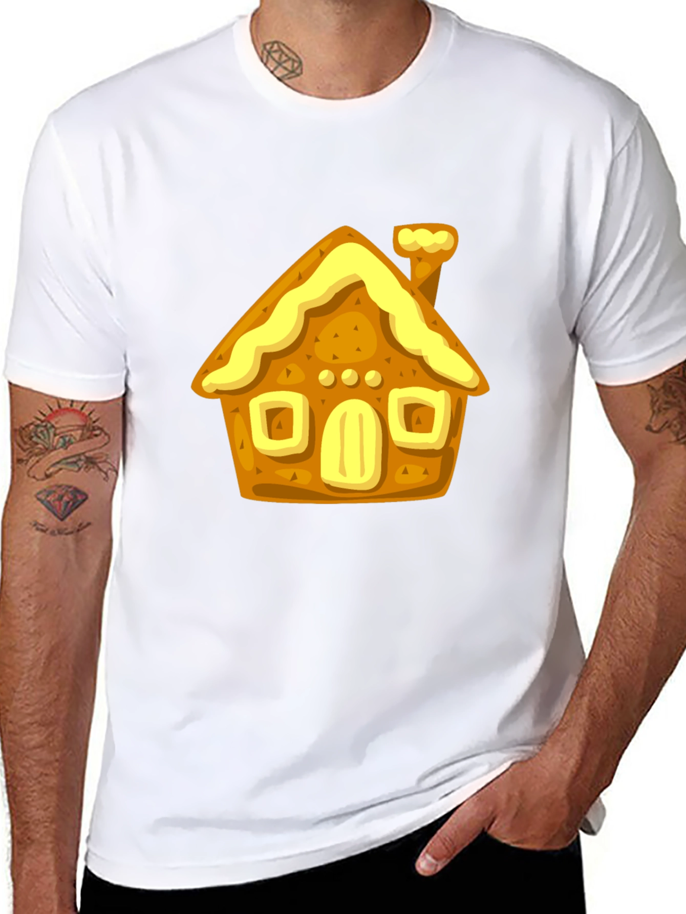 Gingerbread House Graphic T-Shirt